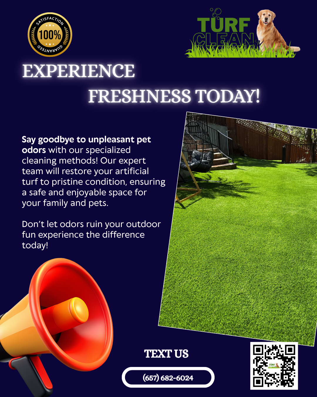Turf Cleaner Facebook ad: Experience Freshness Today
