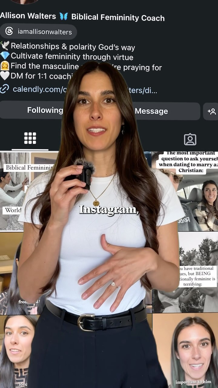 Allison Walters Coaching Facebook ad: Follow @iamallisonwalters to learn biblical femininity &…