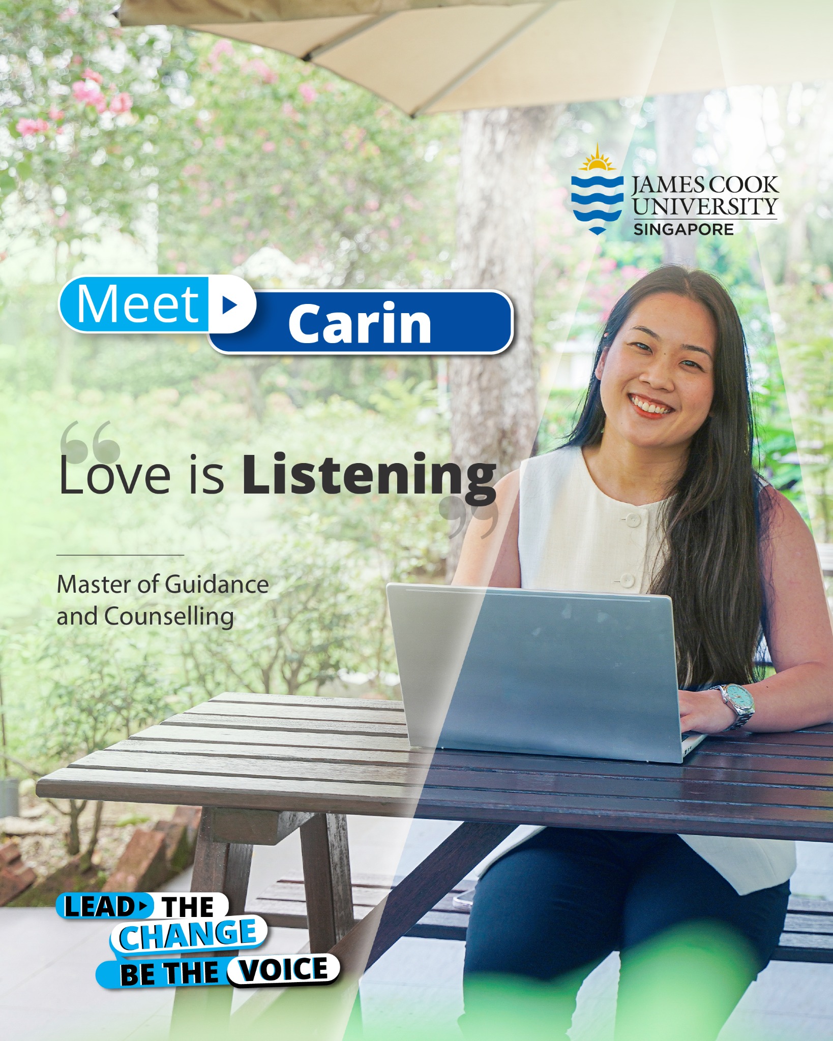 James Cook University (Singapore Campus) Facebook ad: After being introduced to counselling-related modules…