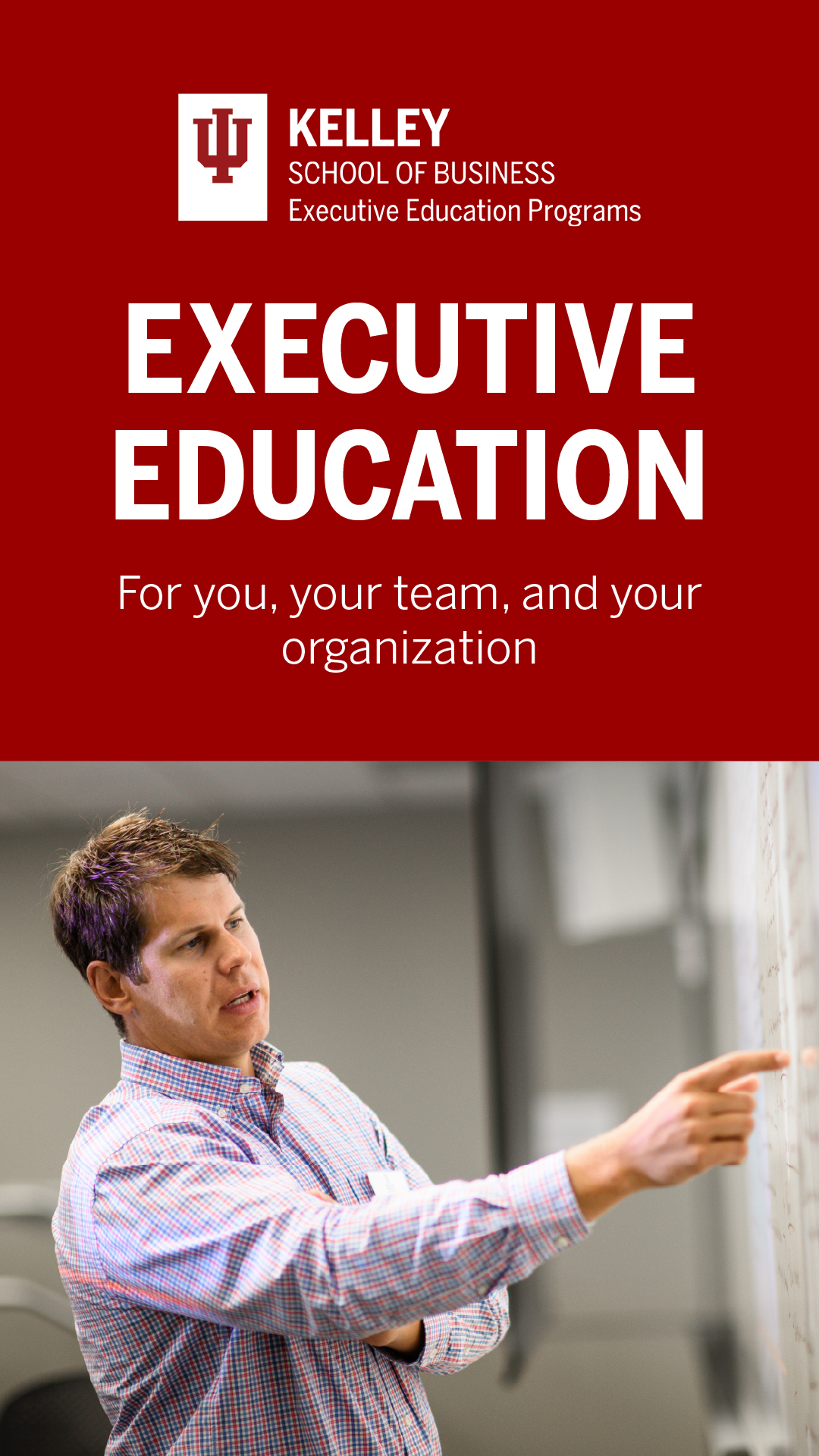 Indiana University Kelley School of Business Facebook ad: Custom business solutions