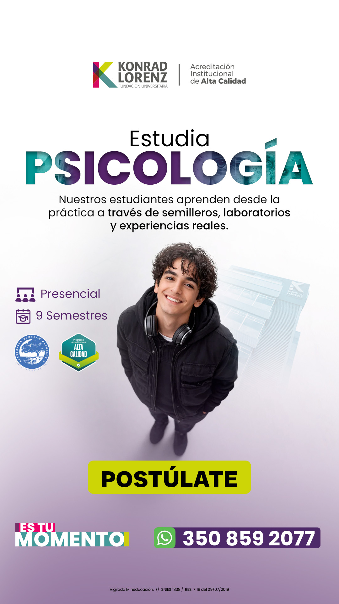 Fundación Universitaria Konrad Lorenz Facebook ad from Feb 25, 2026