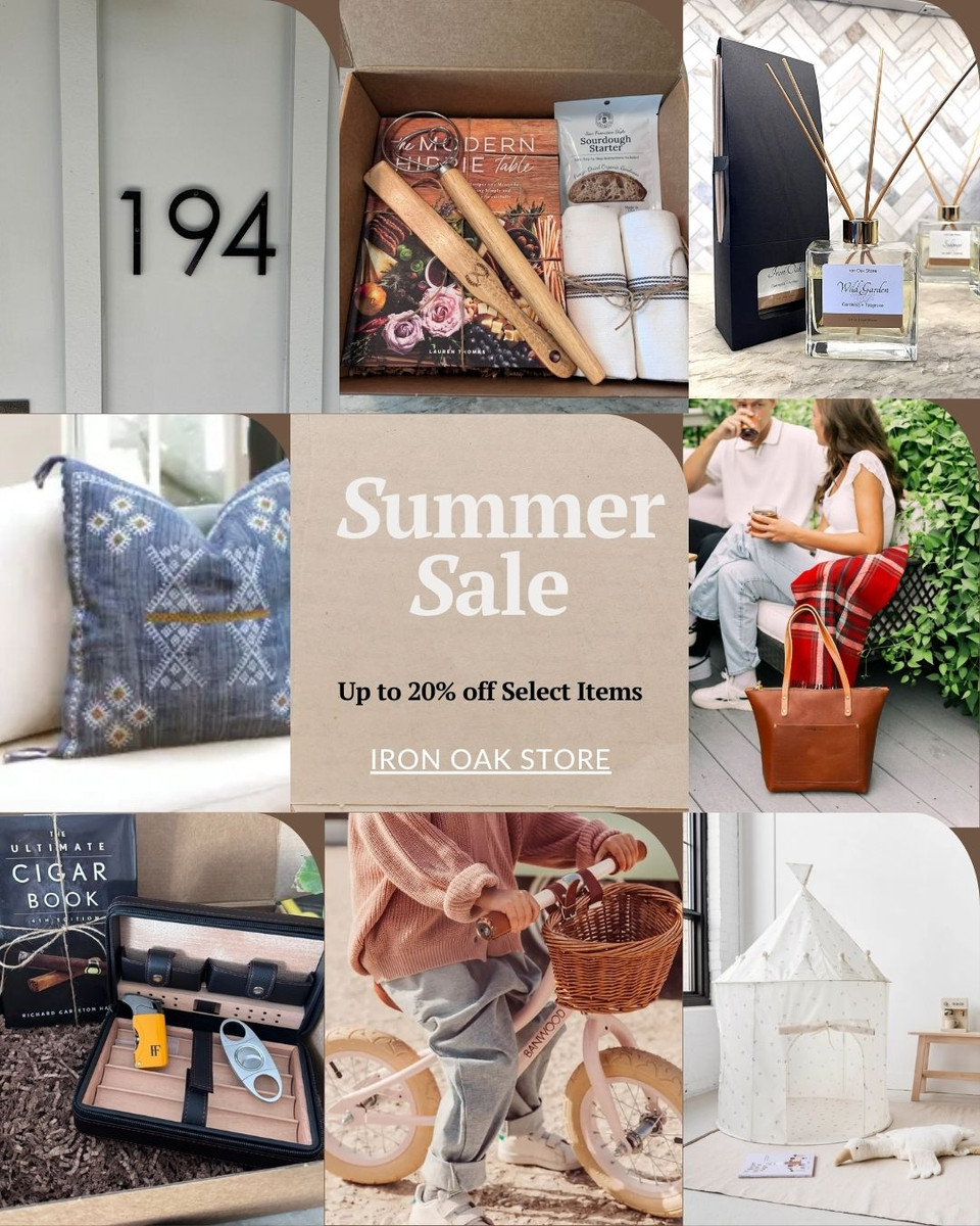 Iron Oak Store Facebook ad: Summer Savings for a Limited Time