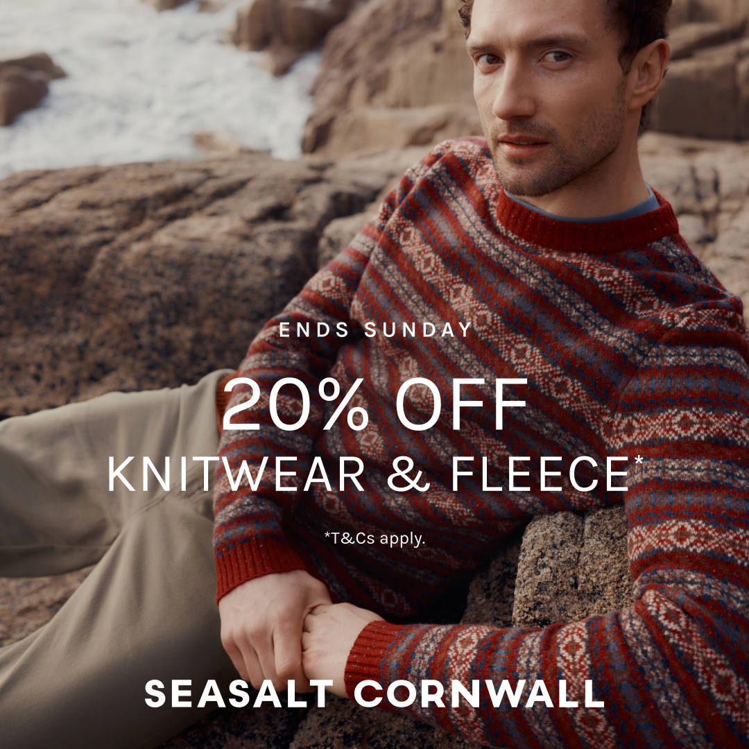Seasalt Cornwall Facebook ad: 20% Off Knitwear & Fleeces