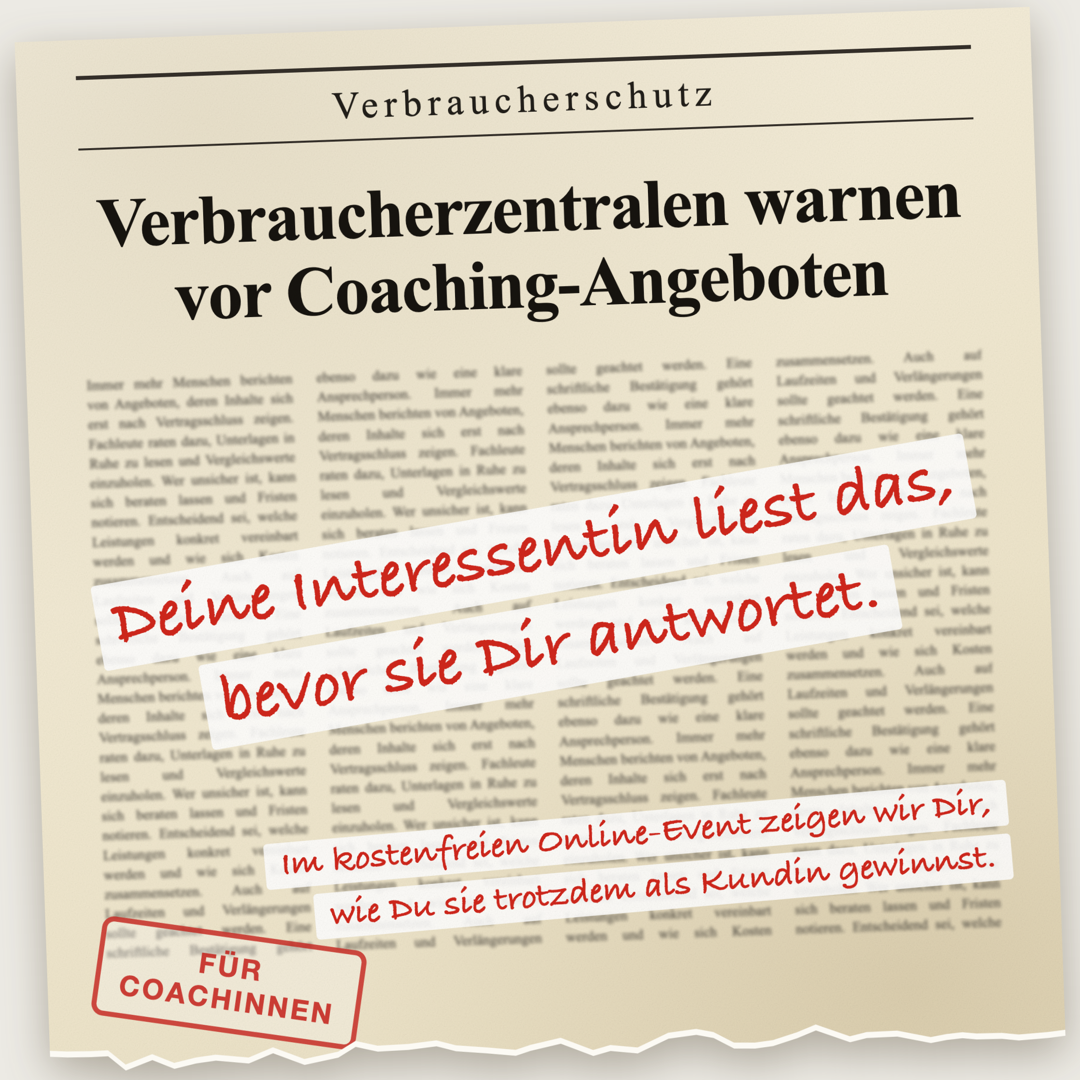 Susanne & Nicole Facebook ad: 10 Tage LIVE Coachingmarkt erobern. Starte hier…