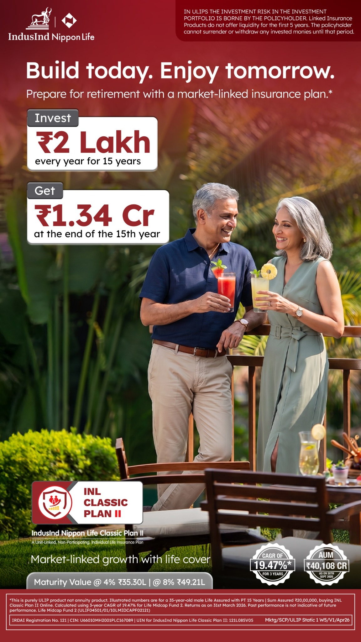 IndusInd Nippon Life Insurance Facebook ad