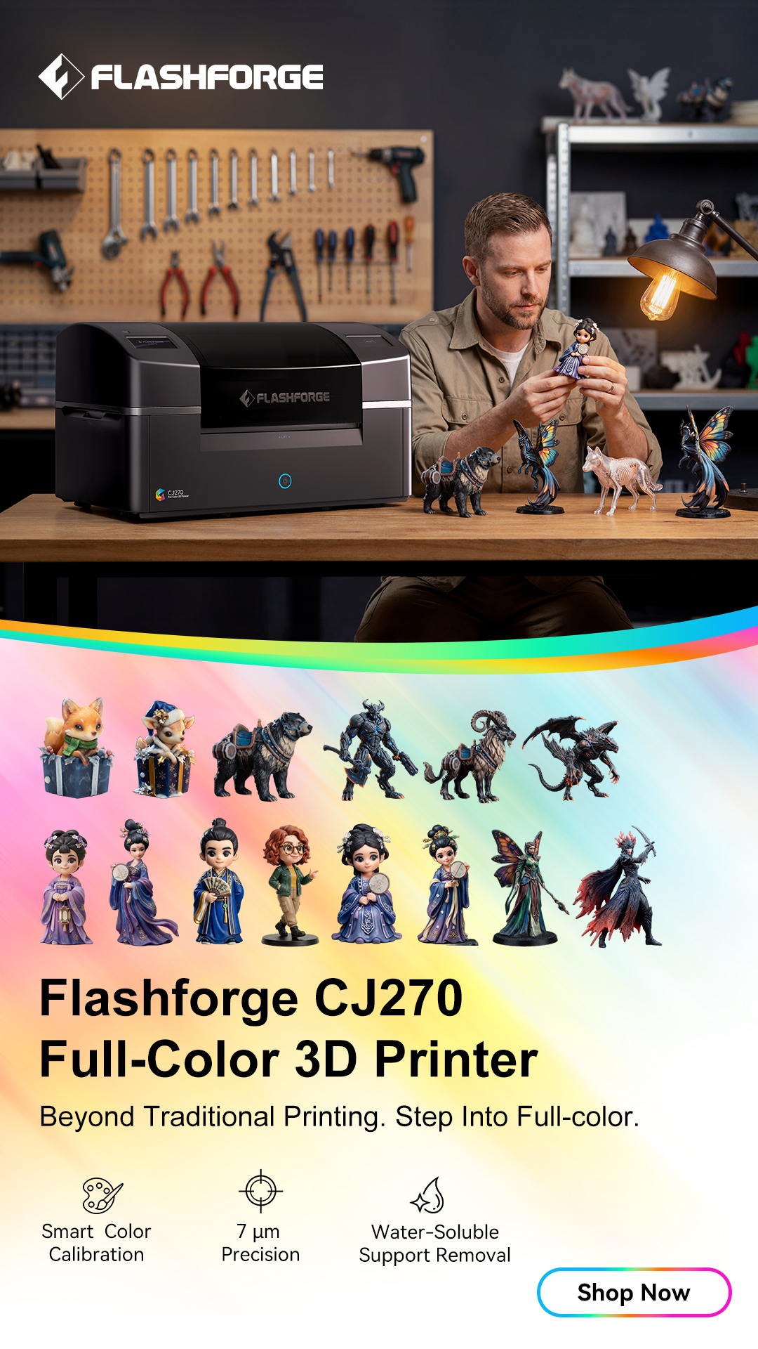 Flashforge Facebook ad: Millions of Colors at Your Fingertips