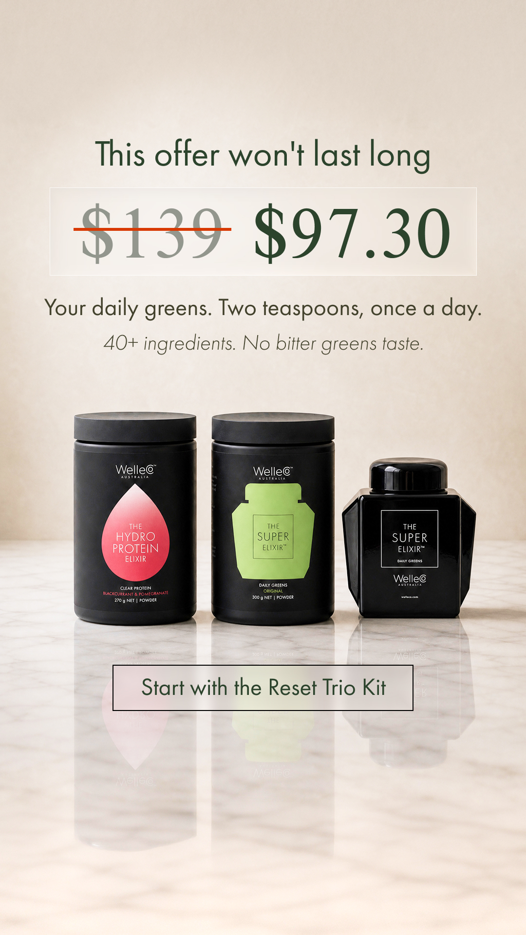 WelleCo Facebook ad