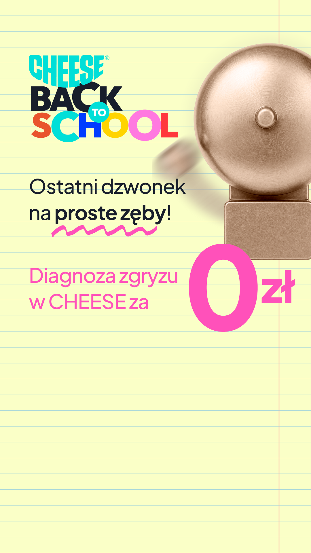Cheese Ortodoncja Przyszłości Facebook ad: Nakładki ortodontyczne na zęby