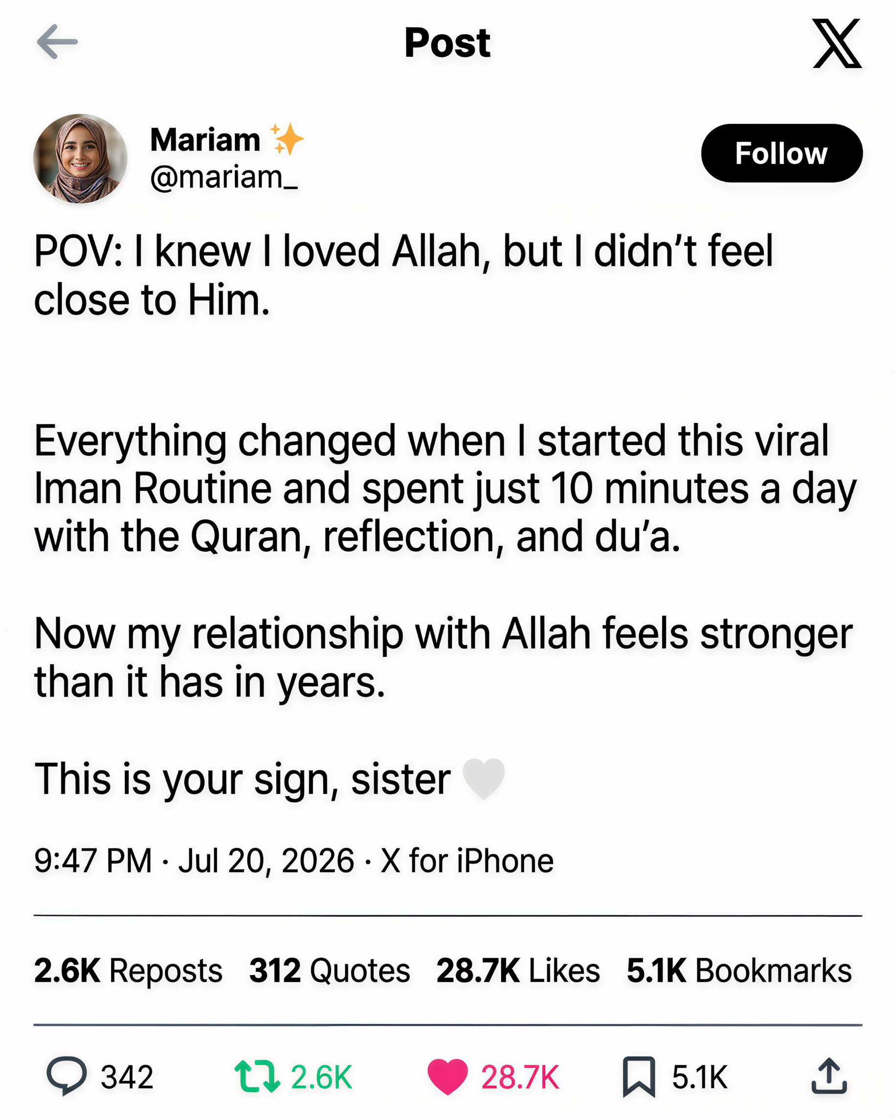 Imam Advice Daily Facebook ad