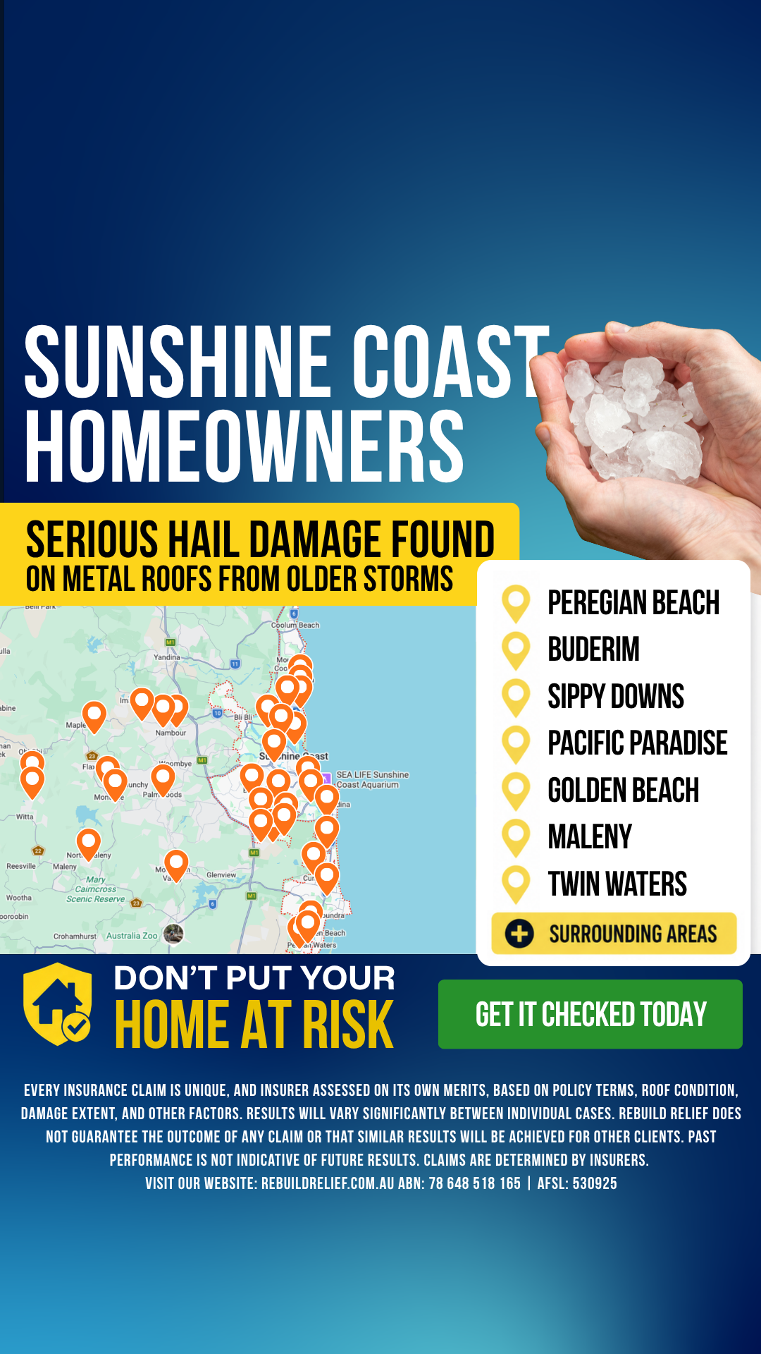 Rebuild Relief Facebook ad