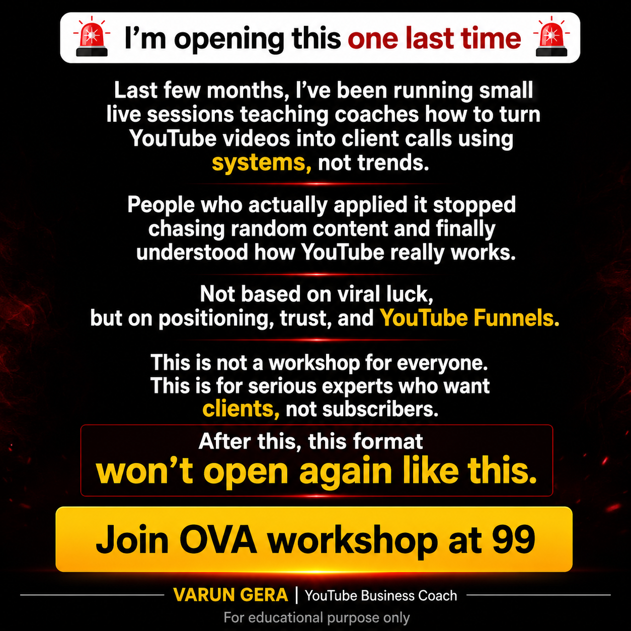 Varun Gera Facebook ad