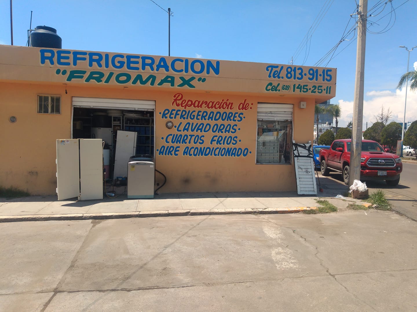 Friomax Durango Facebook ad: refacciones para refrigeradores, lavadoras y secadoras…
