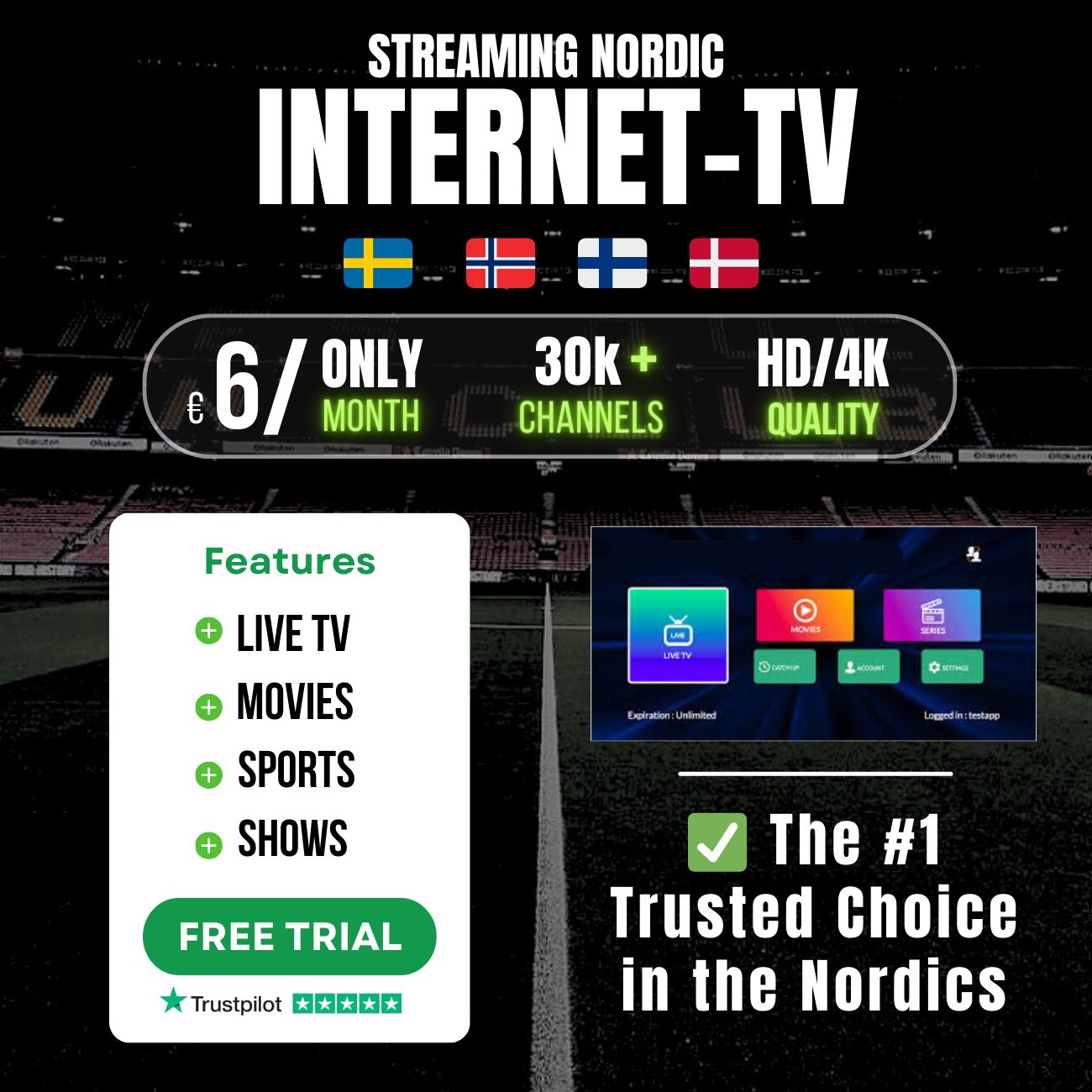 NordicTivi Facebook ad: Your Gateway to Unlimited Entertainment!