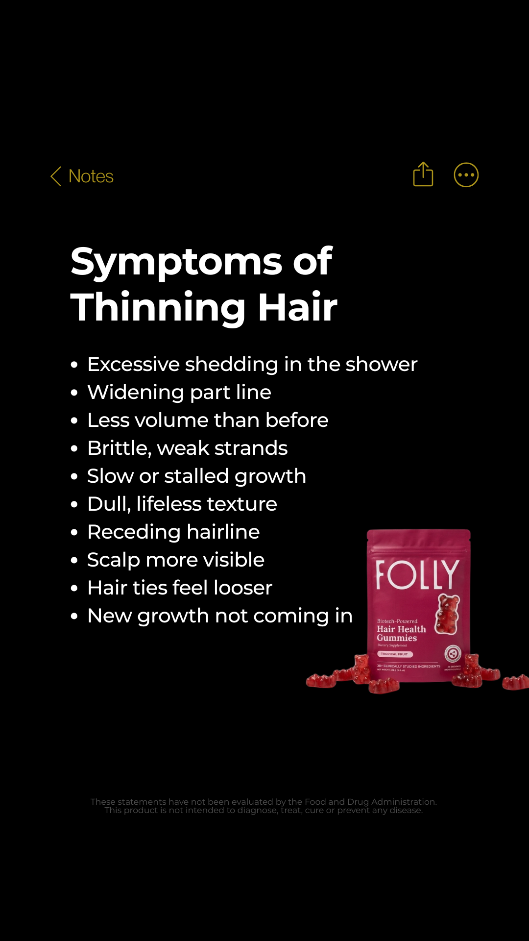Folly Nutrition Facebook ad