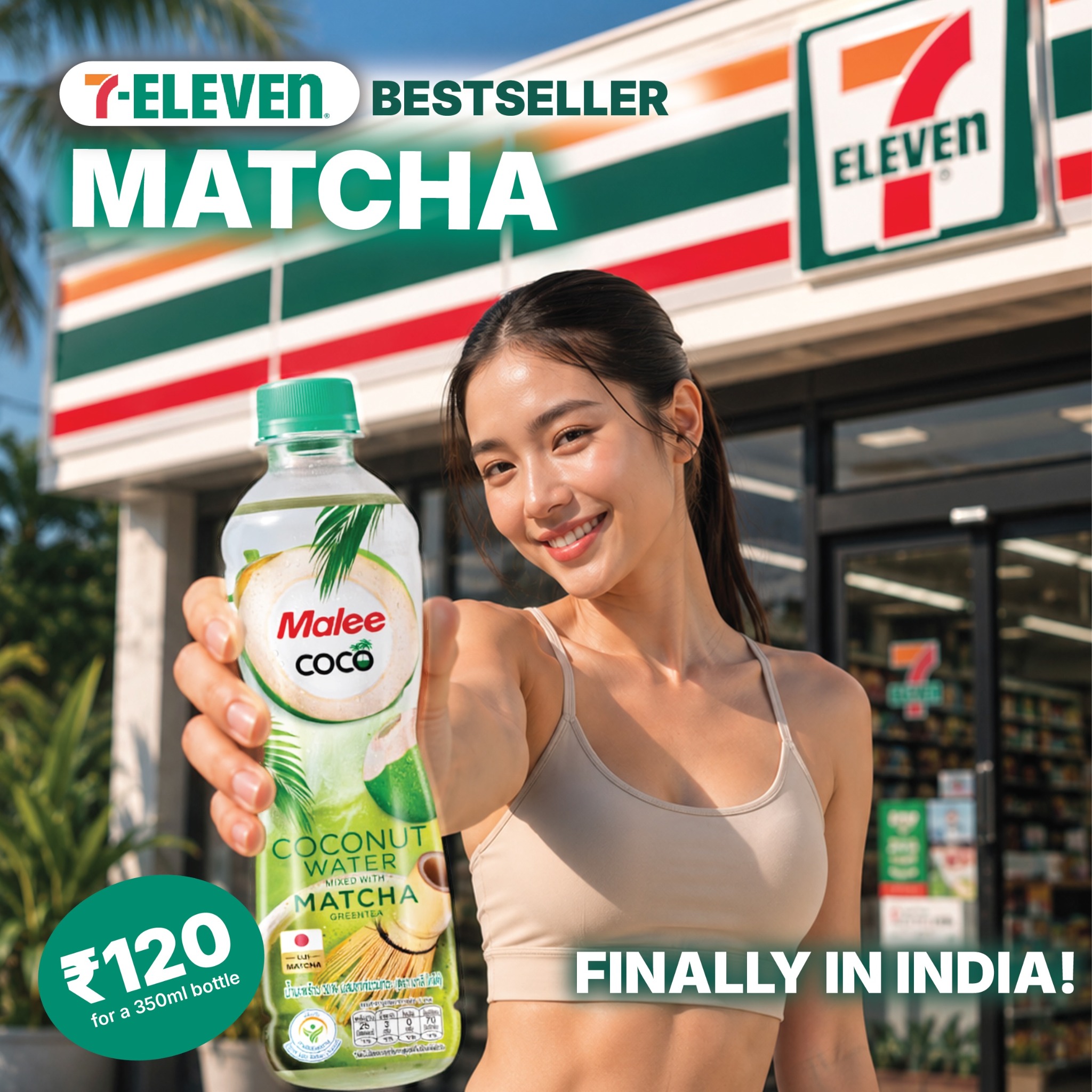 Tipco India Facebook ad: Thailand's Matcha. Finally in India. ₹120.