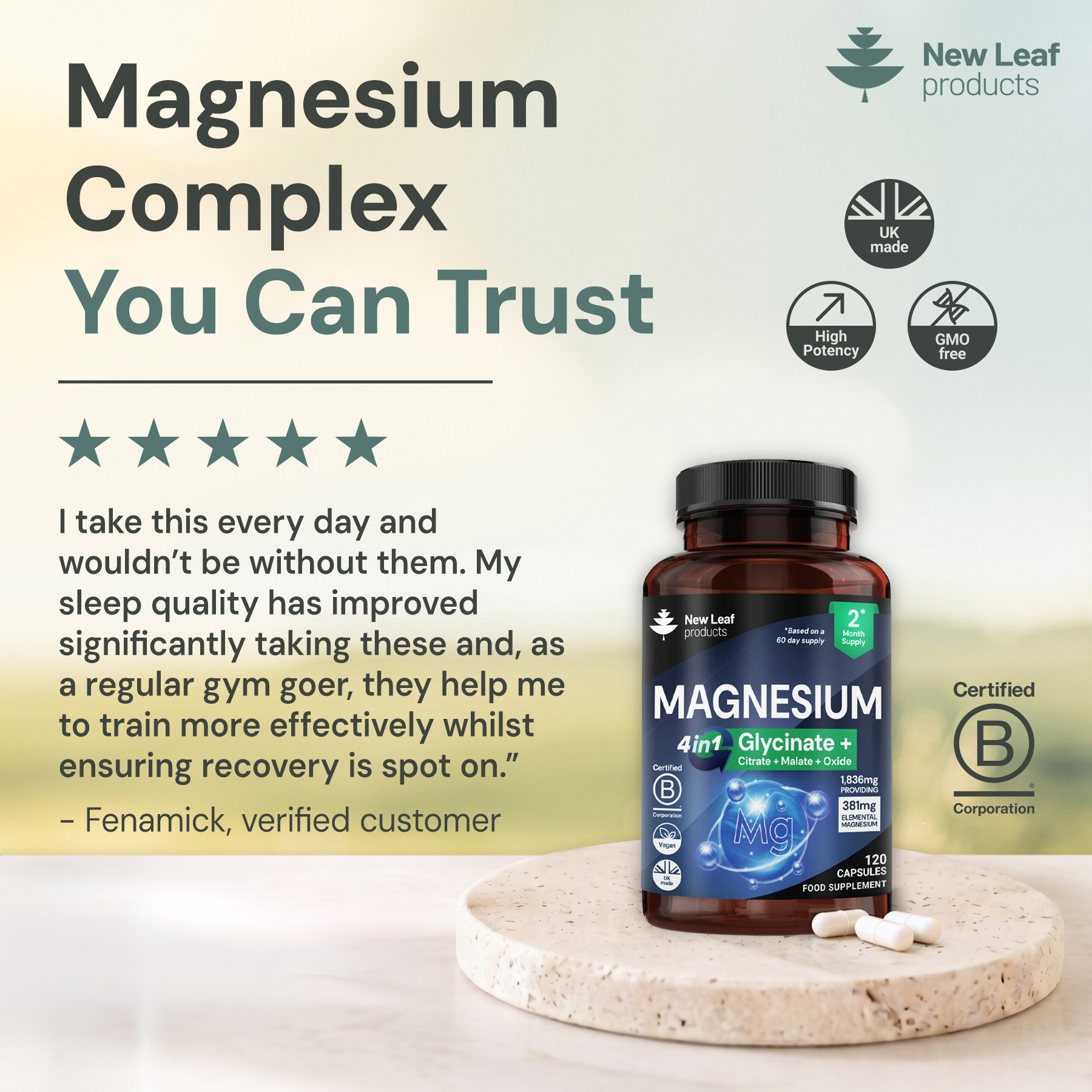 New-Leaf-Products.com Facebook ad