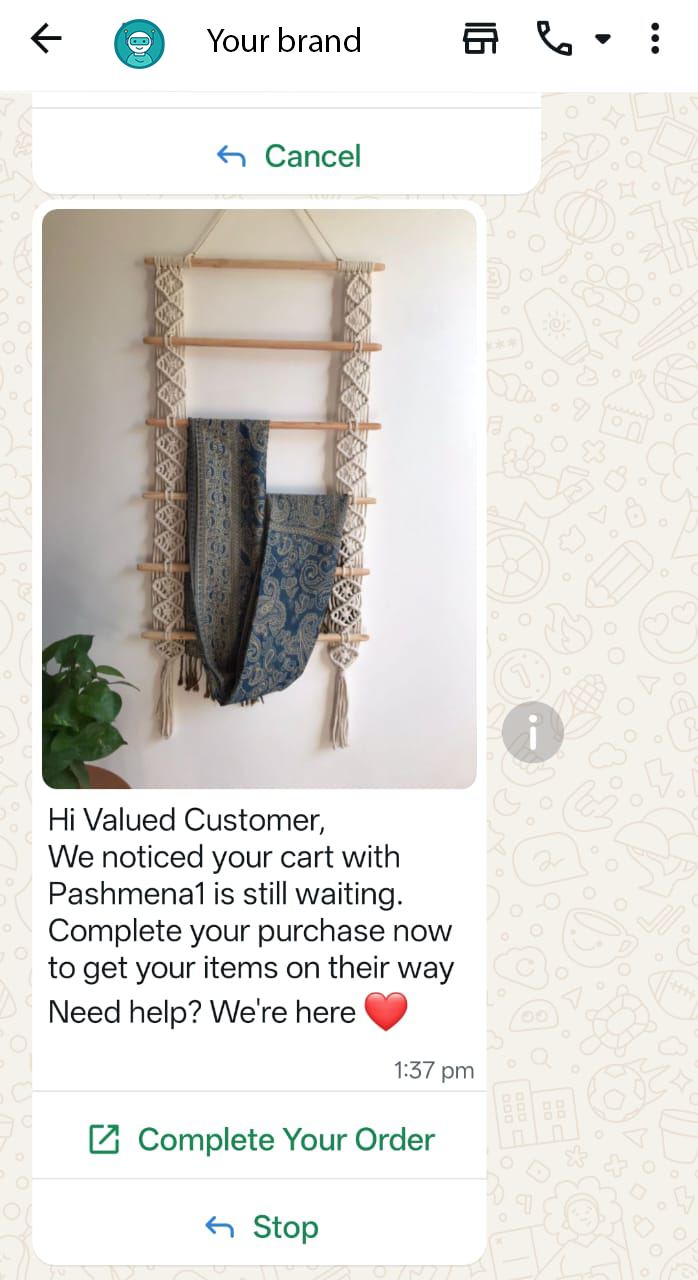 Whapi Facebook ad