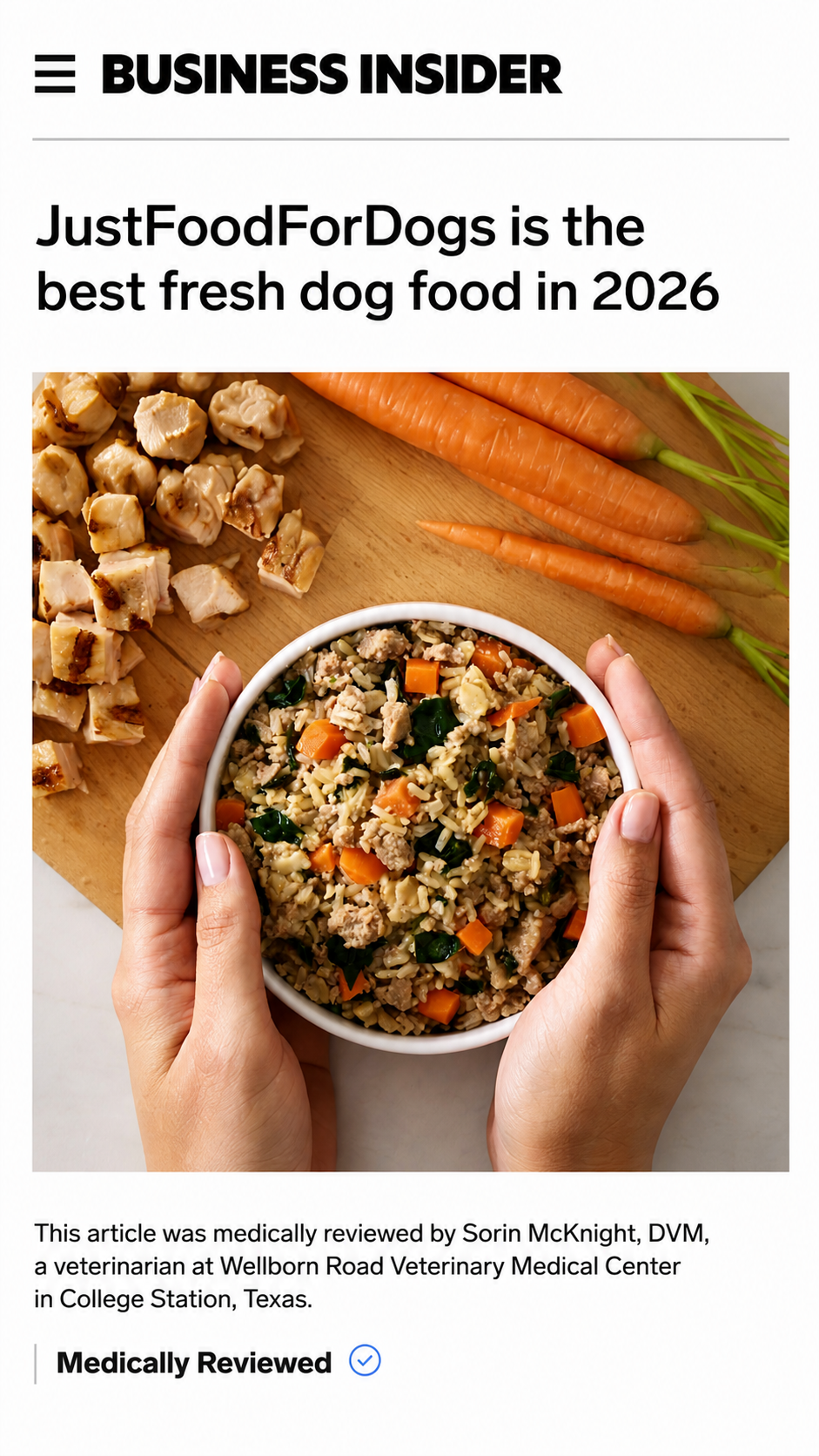 Just Food For Dogs Facebook ad