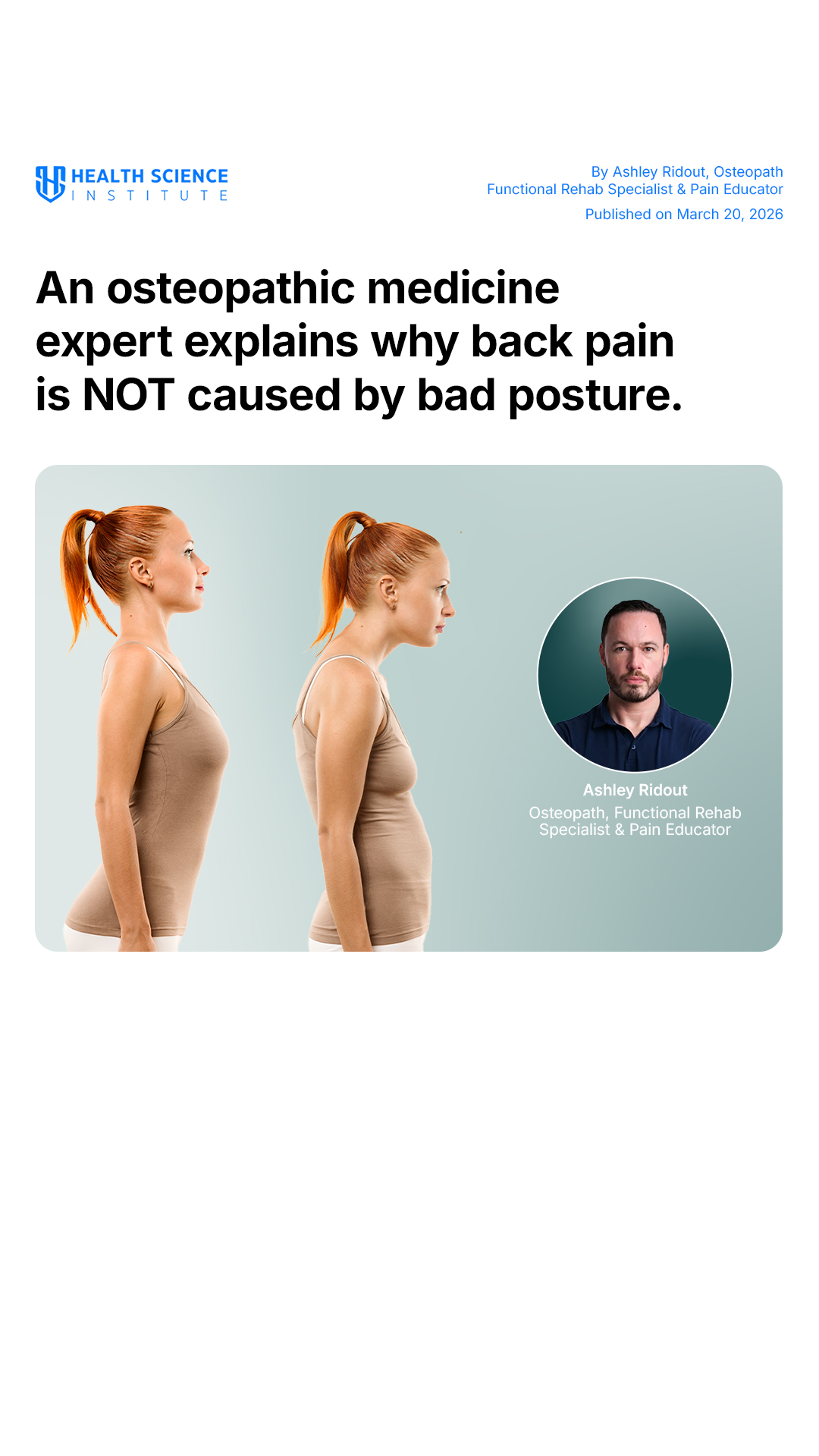 Ashley Ridout Osteopath Facebook ad