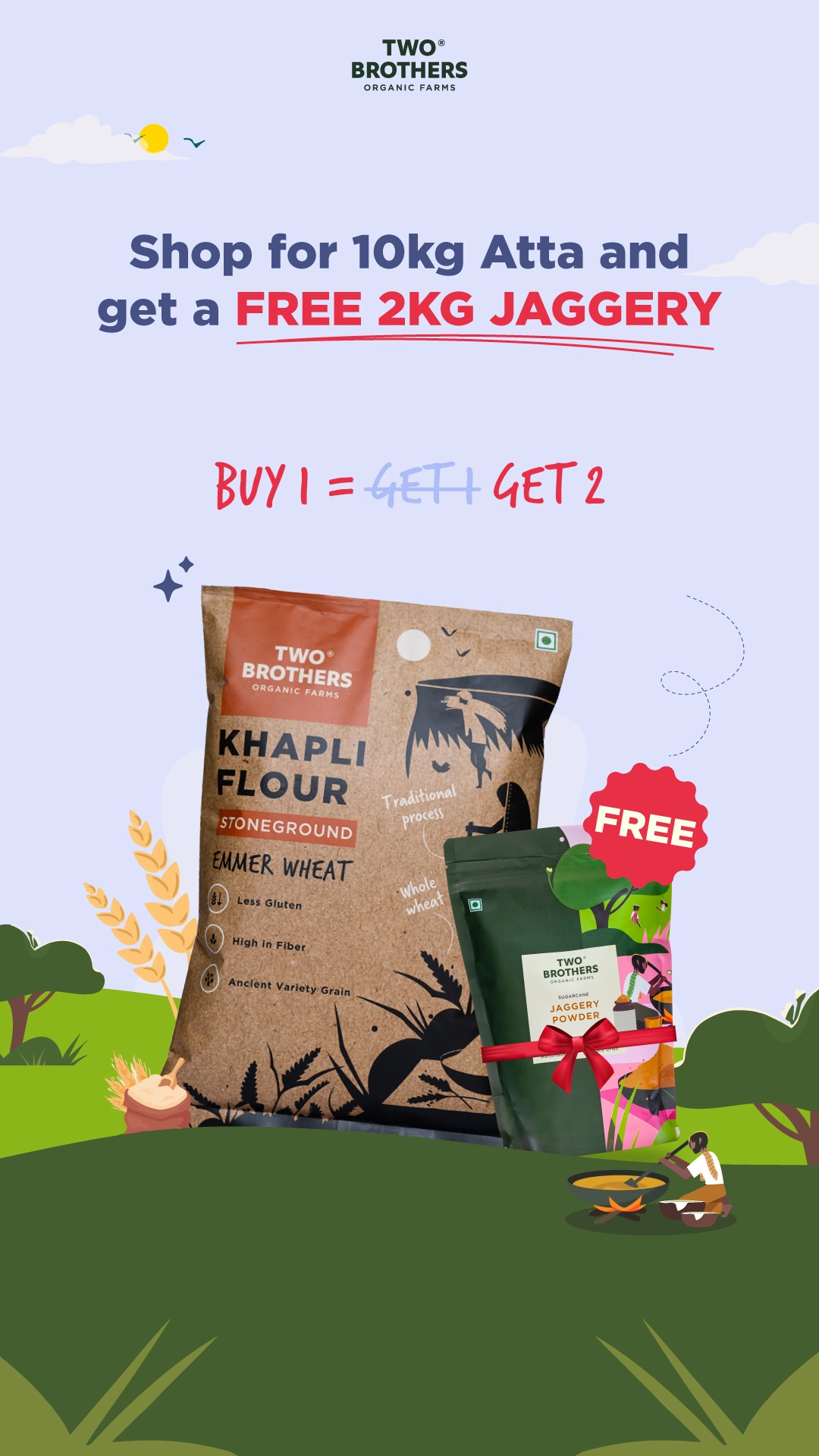 Two Brothers Organic Farms Facebook ad
