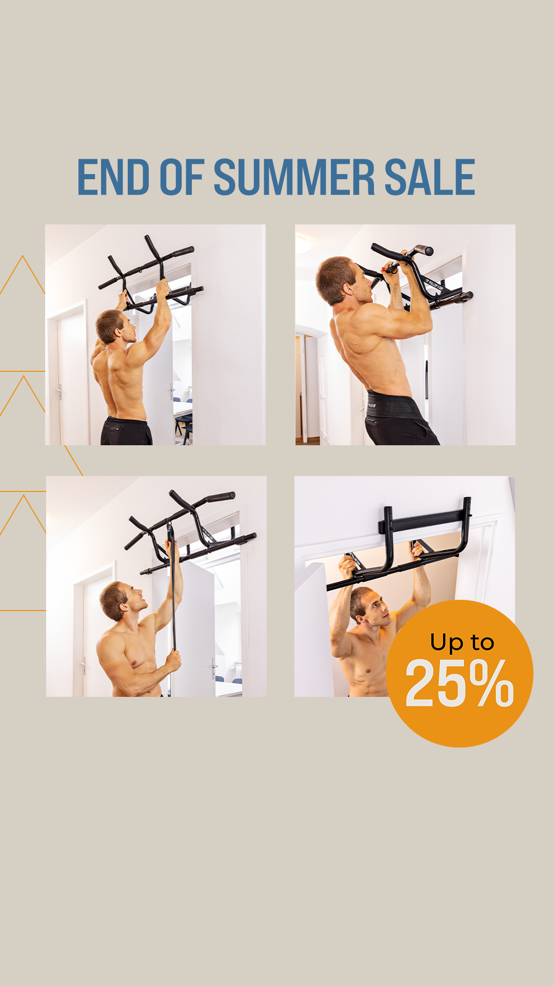 Pullup & Dip Facebook ad: End of Summer SALE: Save up to 25%