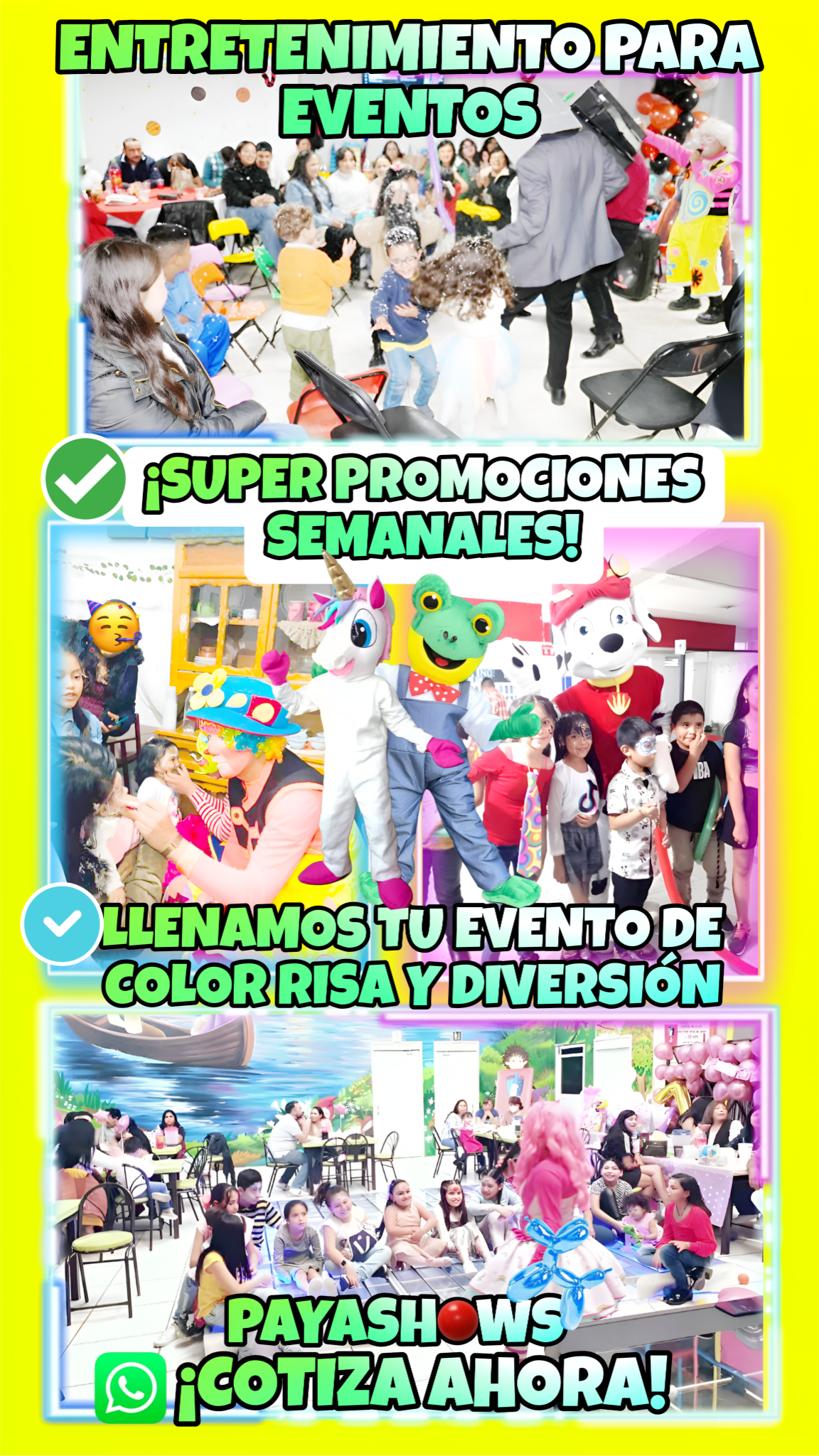 Payasos Payasitas y Botargas Bomboncitos Facebook ad from Dec 8, 2025