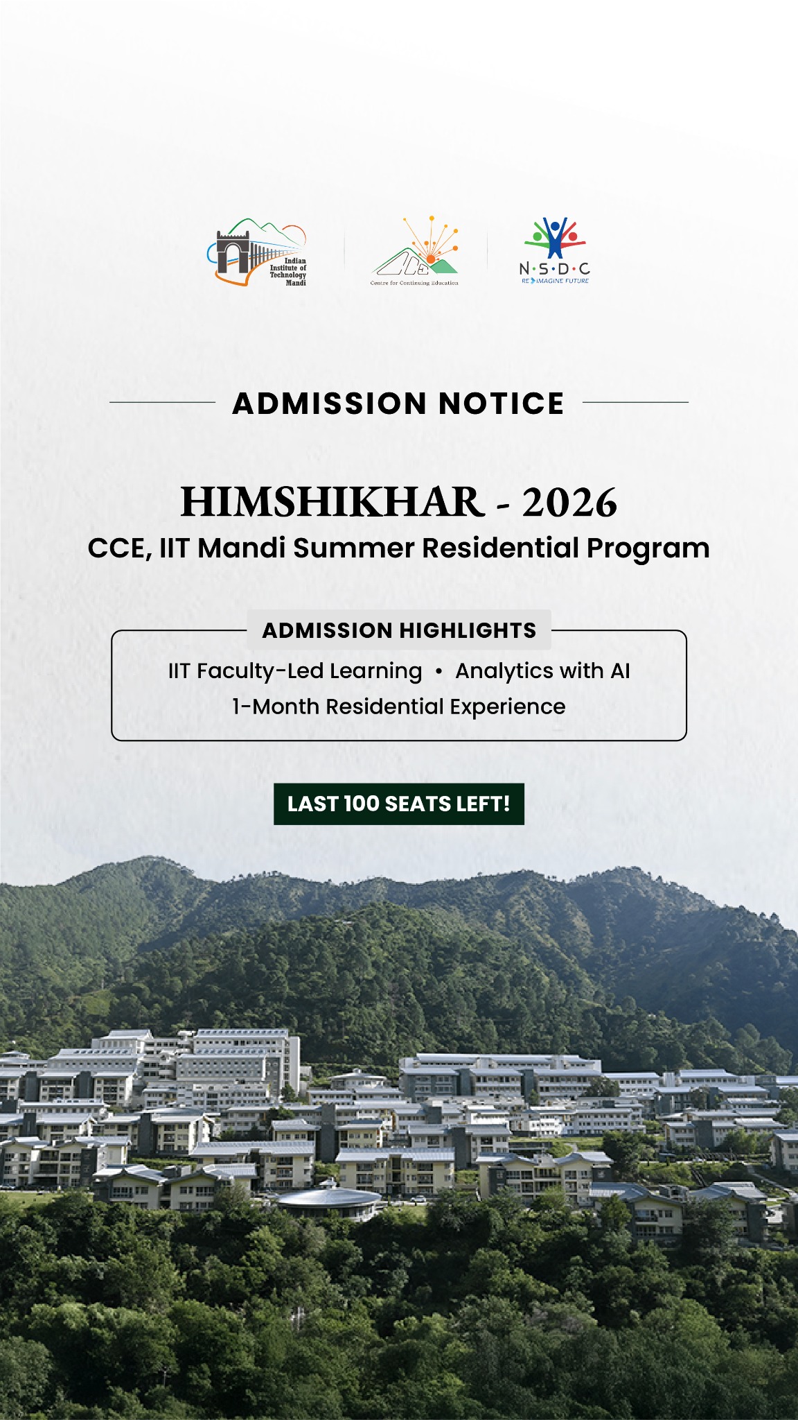 Himshikhar 2026 - Summer Residential Program at IIT Mandi Facebook ad from Jun 15, 2026