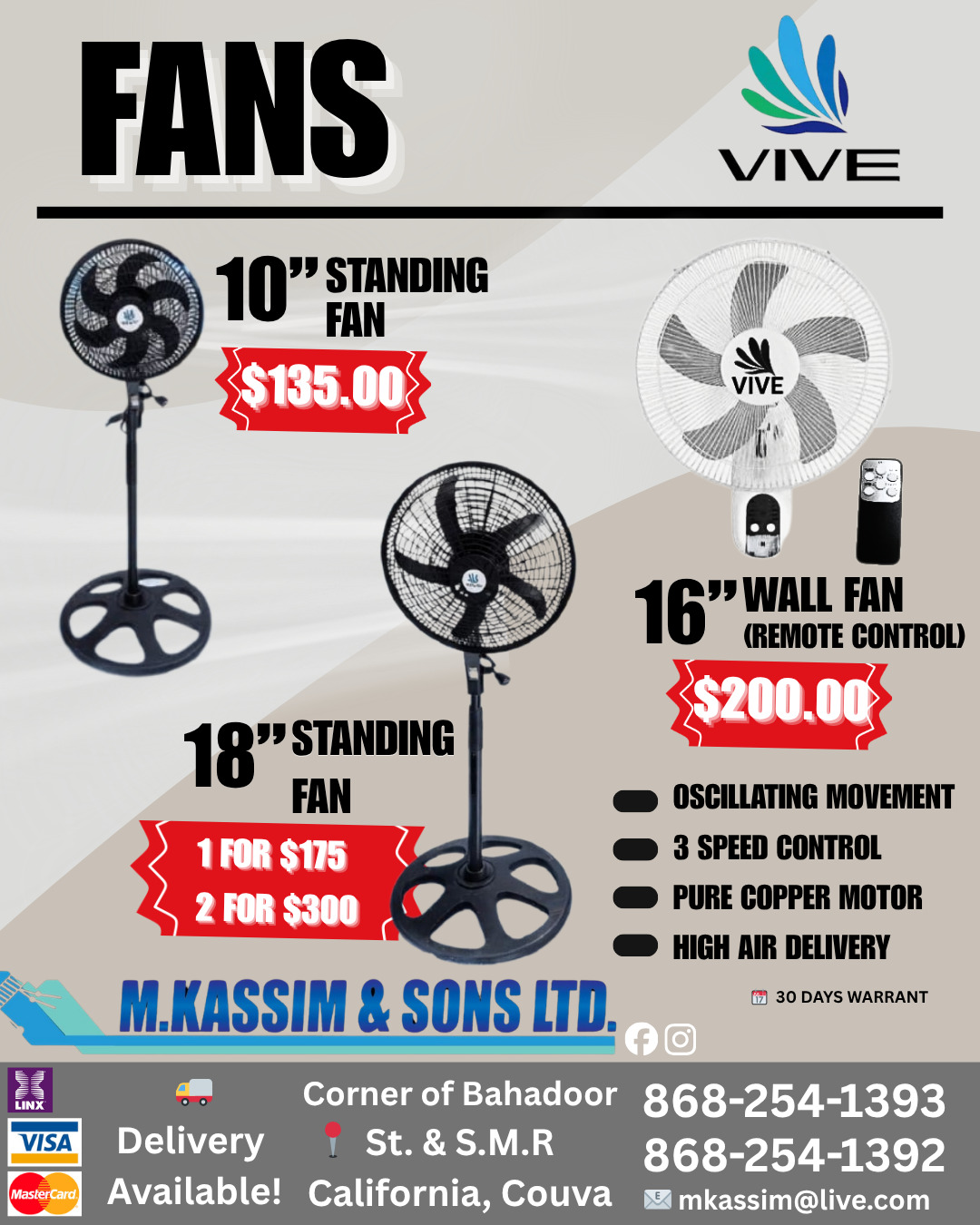 M.Kassim & Sons Ltd. Facebook ad