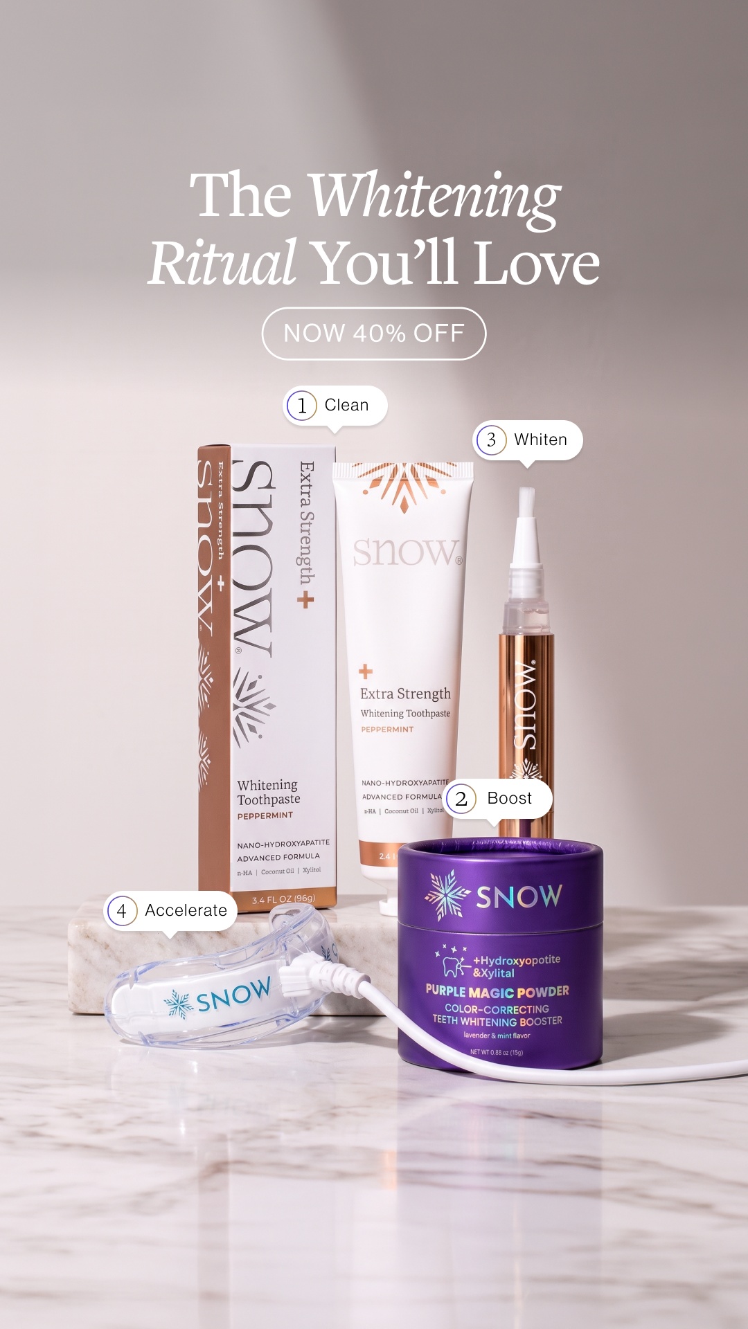 SNOW Teeth Whitening Facebook ad