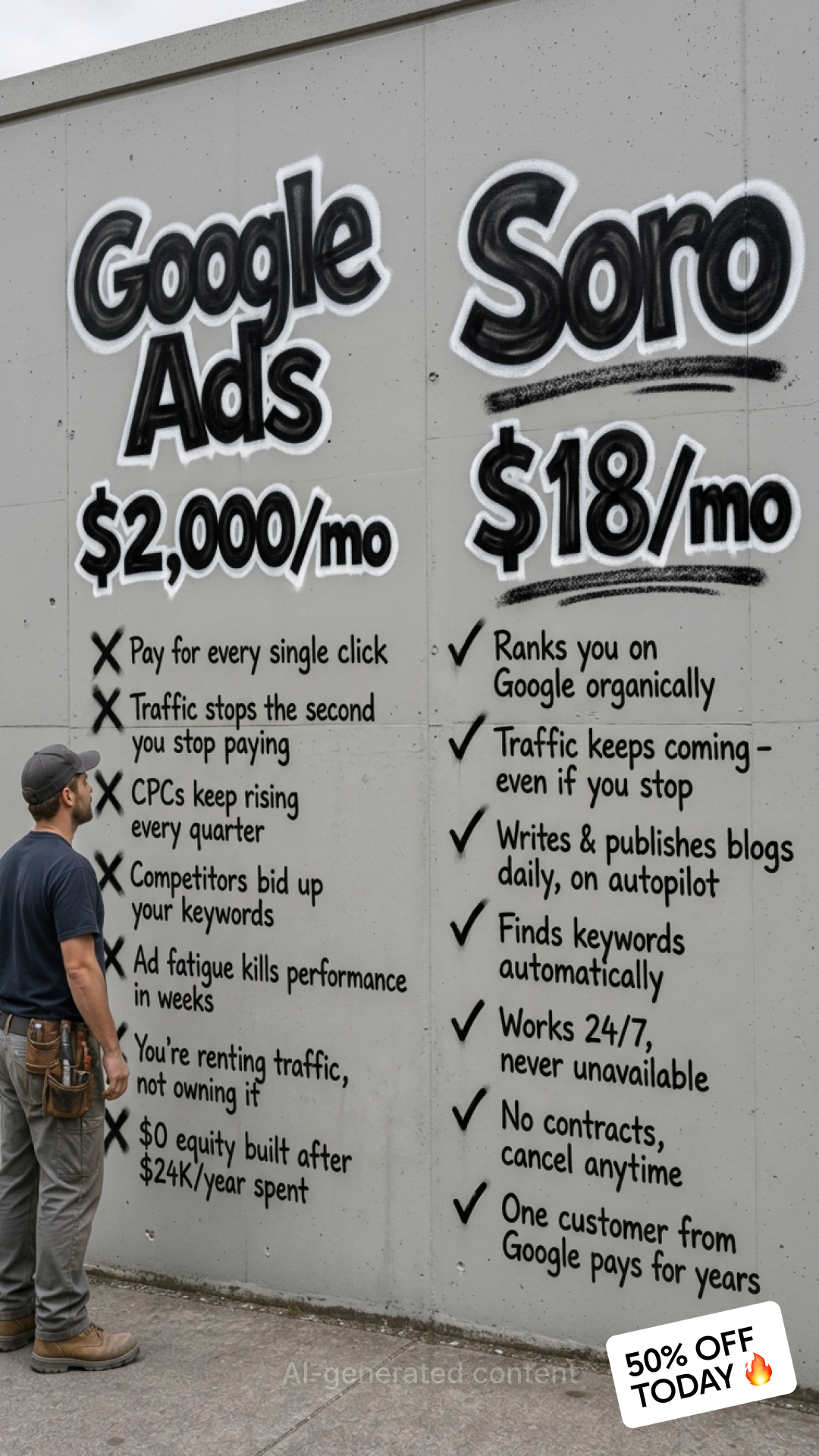 Soro SEO Facebook ad: Rank #1 on Google