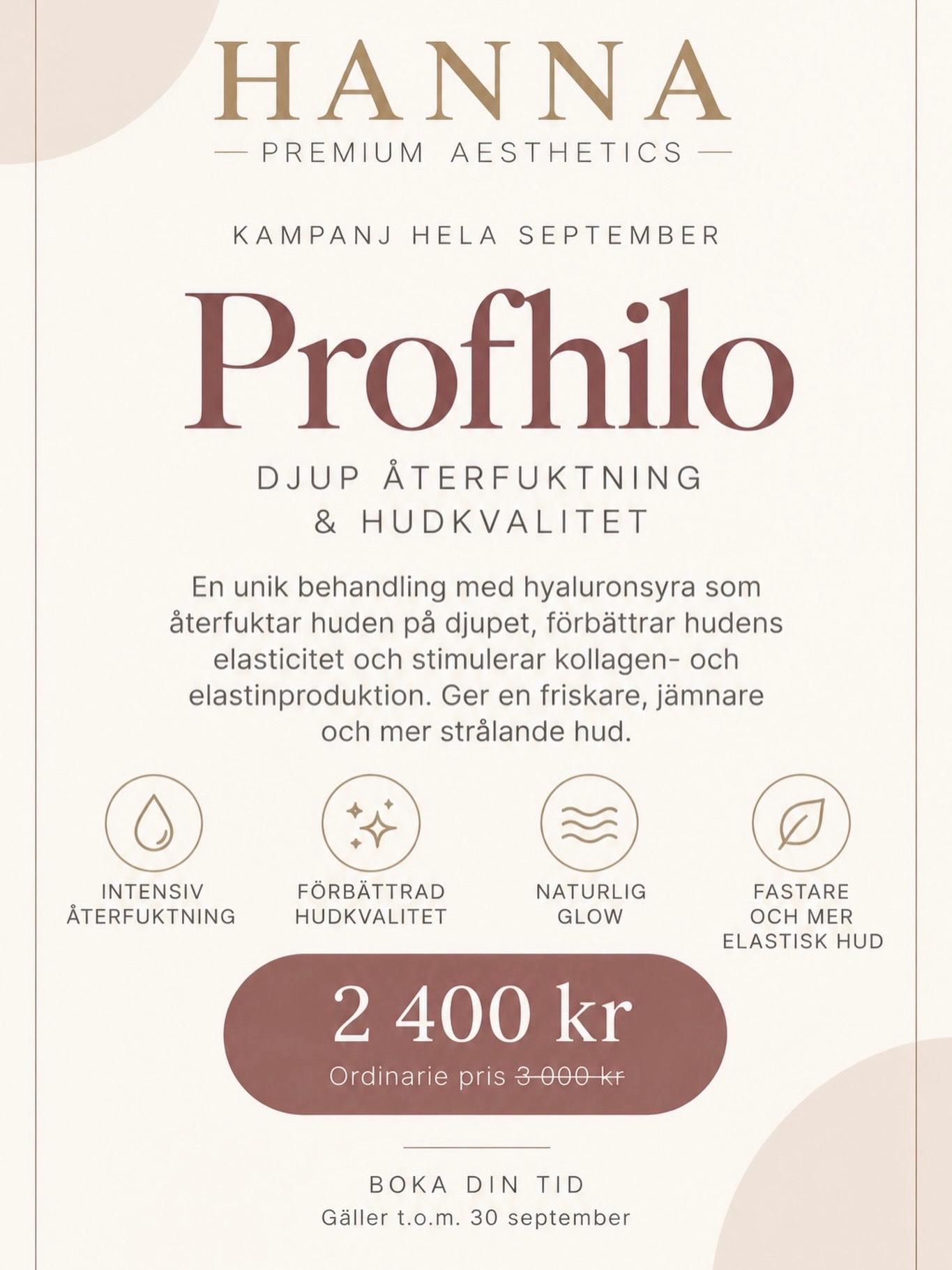 Hanna Premium Aesthetics Facebook ad