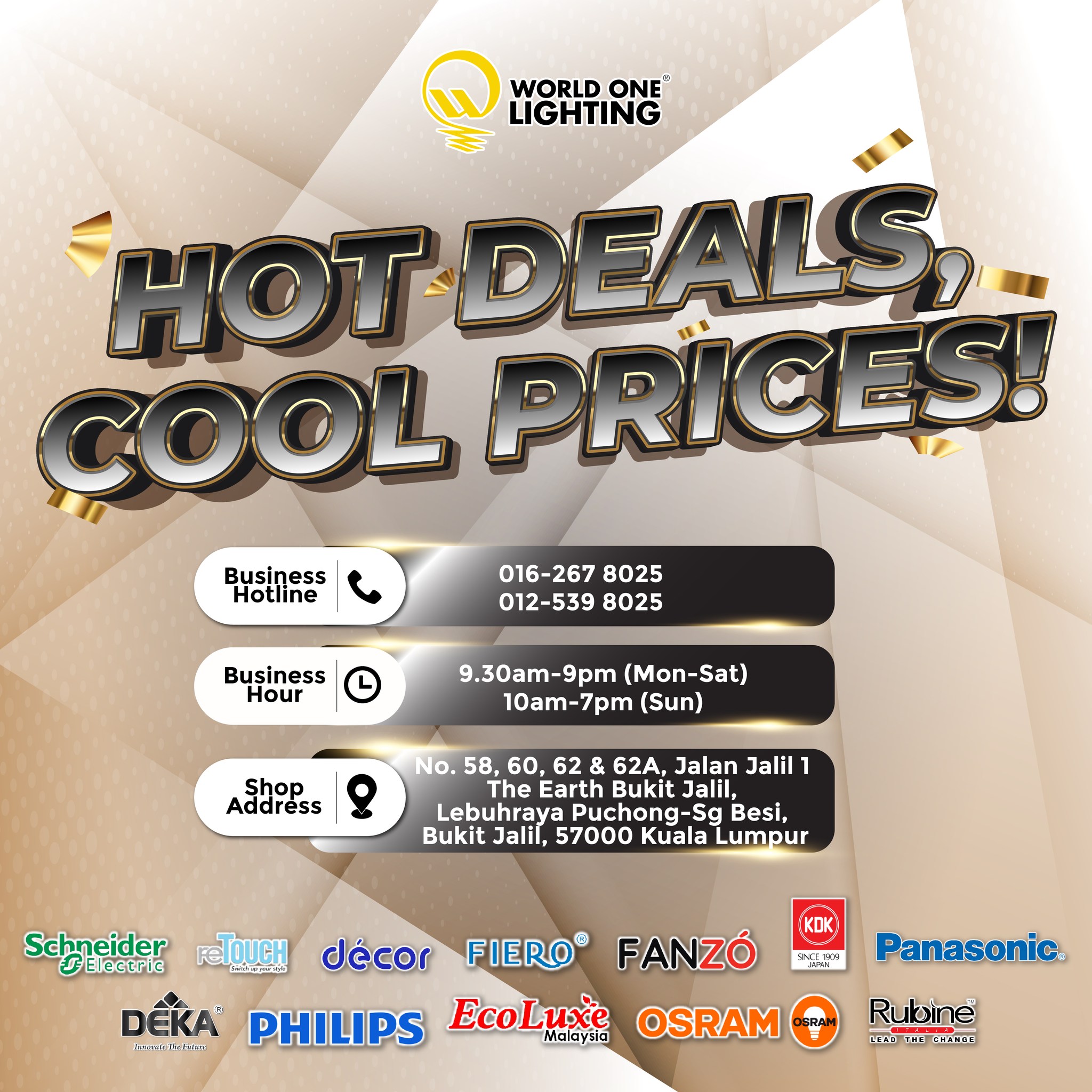 World One Lighting Sdn Bhd Facebook ad