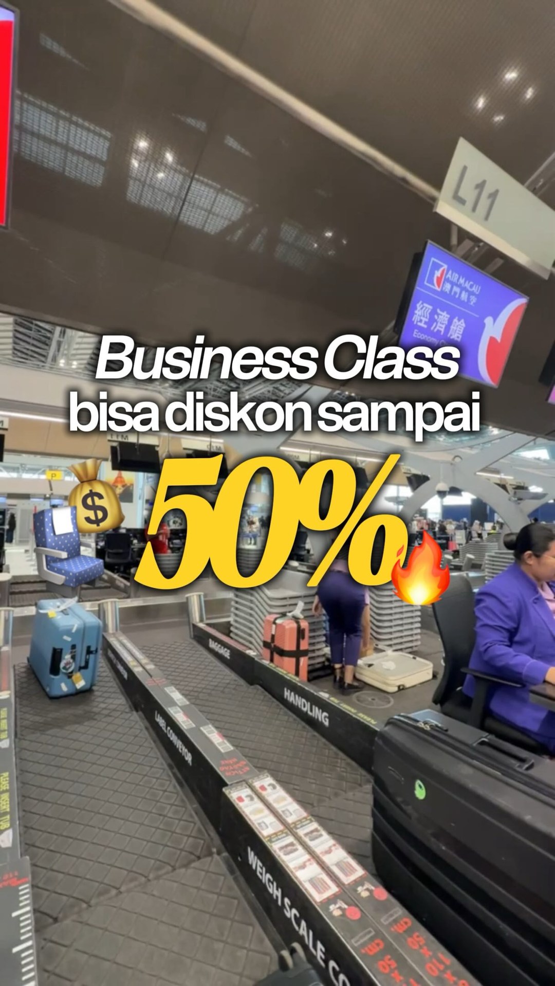 luluhobitravel Facebook ad: Naik business pake diskon 50% gimana caranya