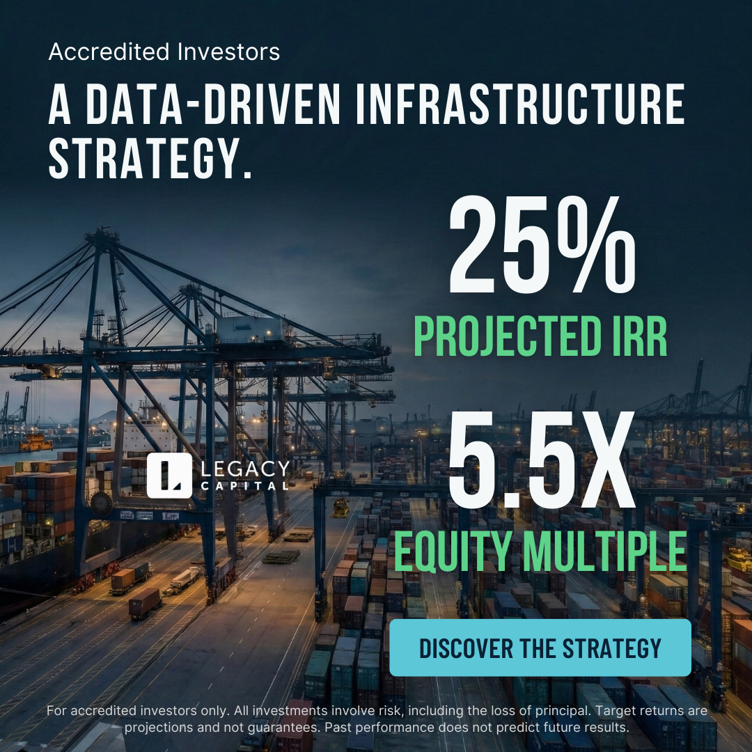 Legacy Capital Facebook ad: Accredited Investor: Earn 25% Projected Returns + Tax…