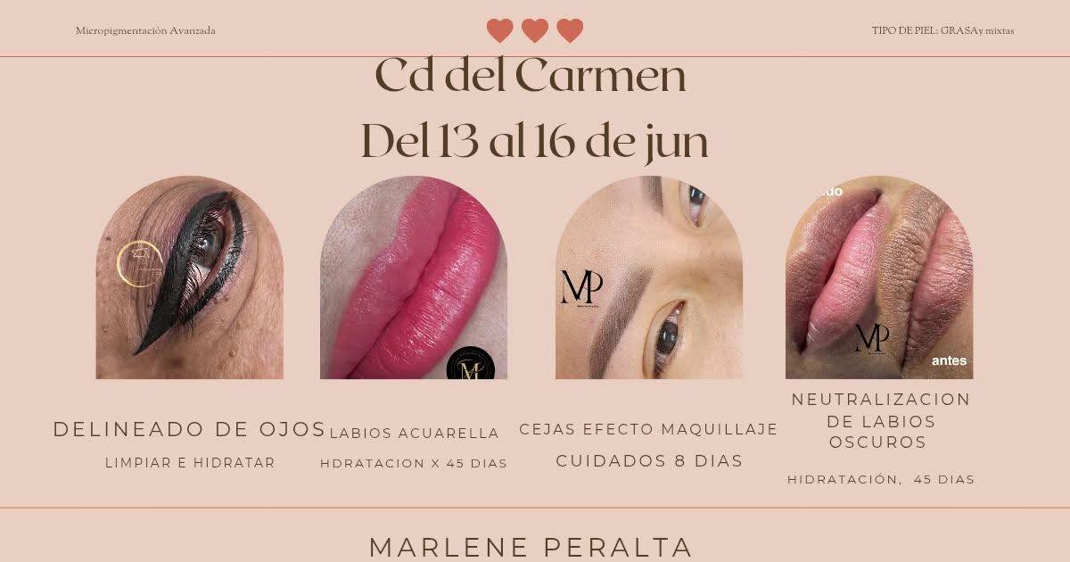 Microblanding y PMU Marle Peralta MID Facebook ad: Marlene Peralta llega a Cd.