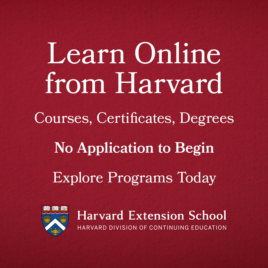 Harvard Extension School Facebook ad: Flexible Online Programs