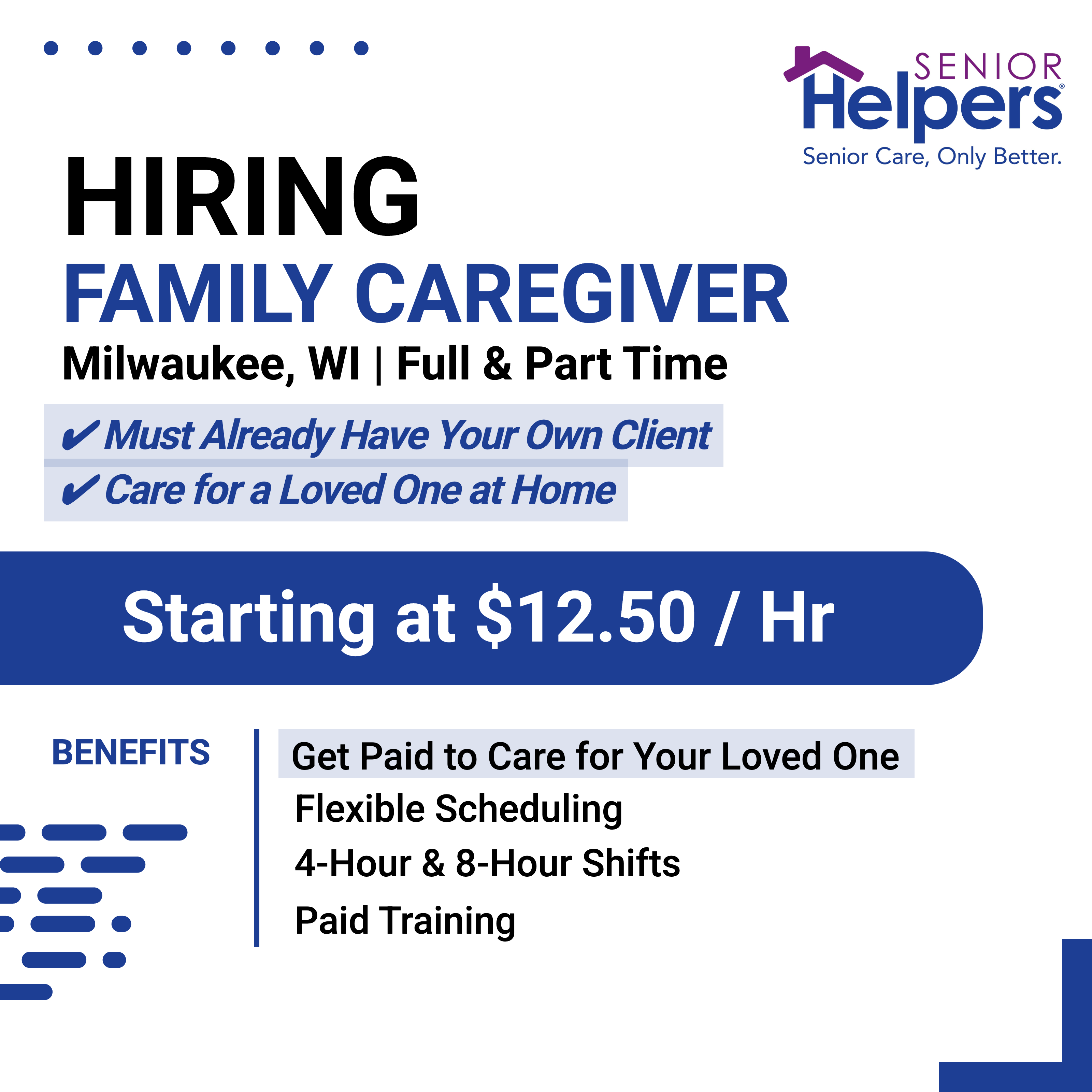Hireline Healthcare Jobs Facebook ad: Family Caregiver Application