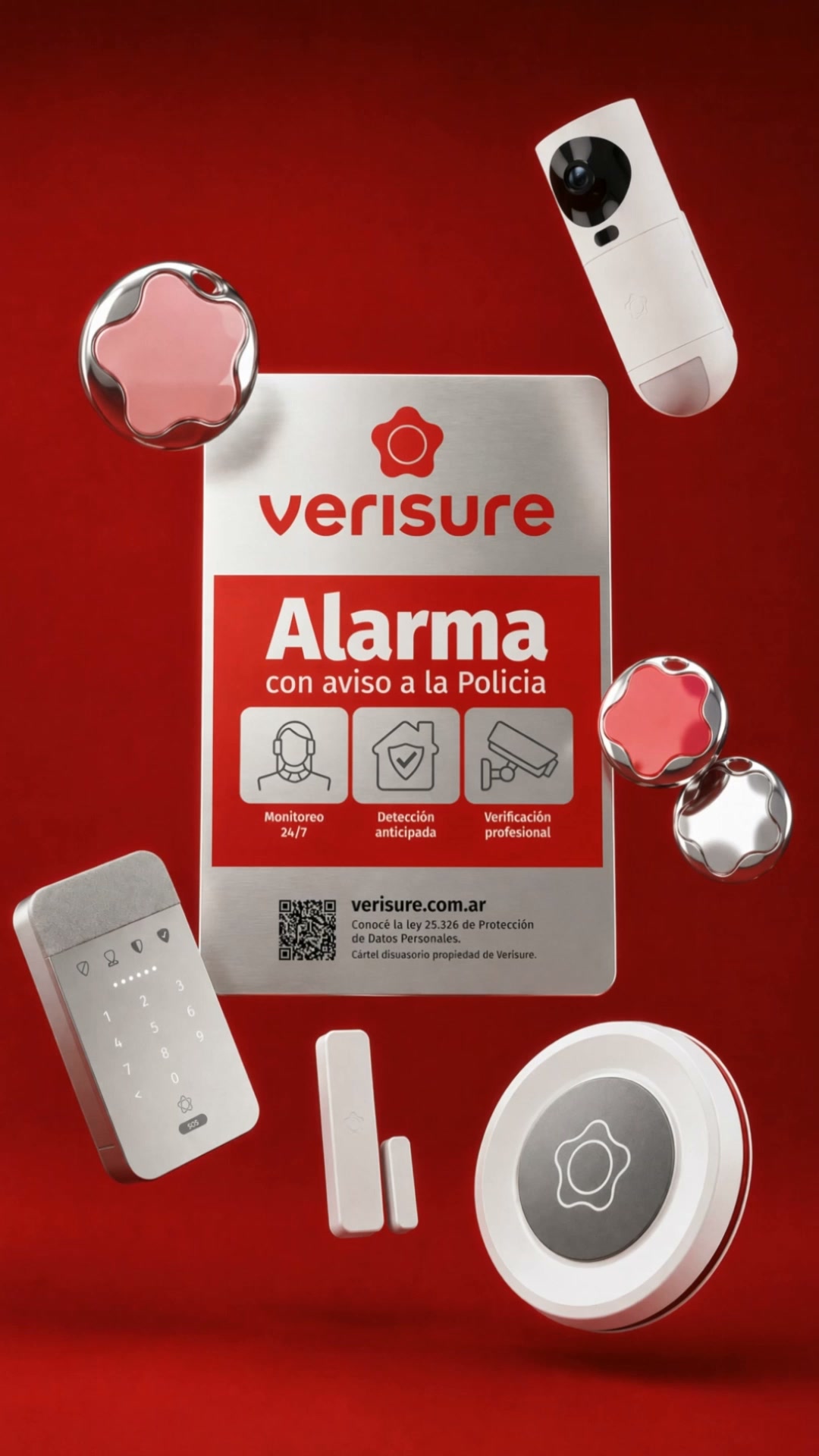 Alarmas Verisure Argentina Facebook ad from Aug 25, 2026
