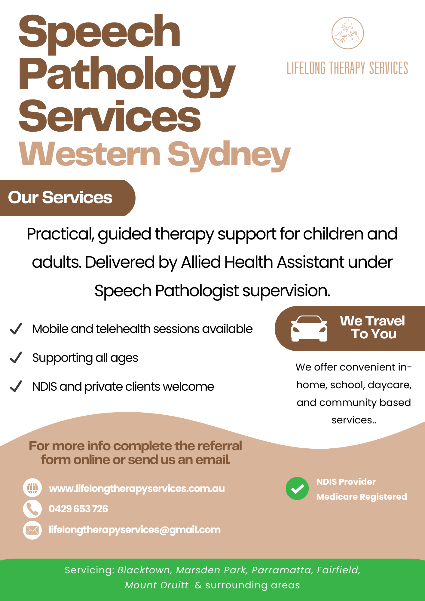 Life Long Therapy Services Facebook ad: Lifelong Therapy Services