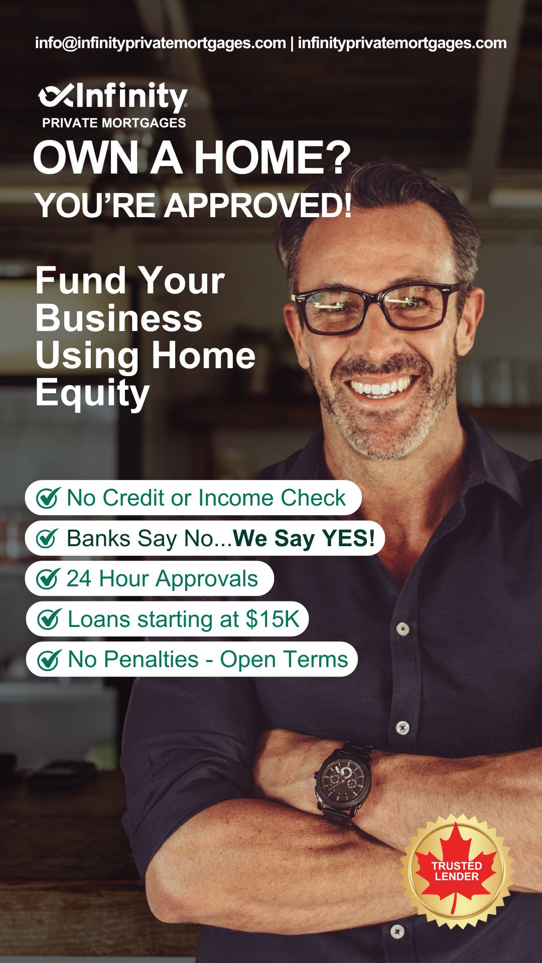 Infinity Private Mortgages Facebook ad