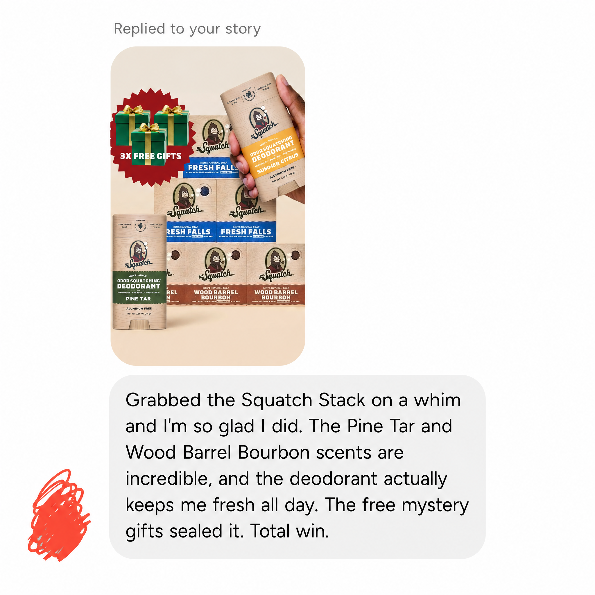 Dr. Squatch Facebook ad