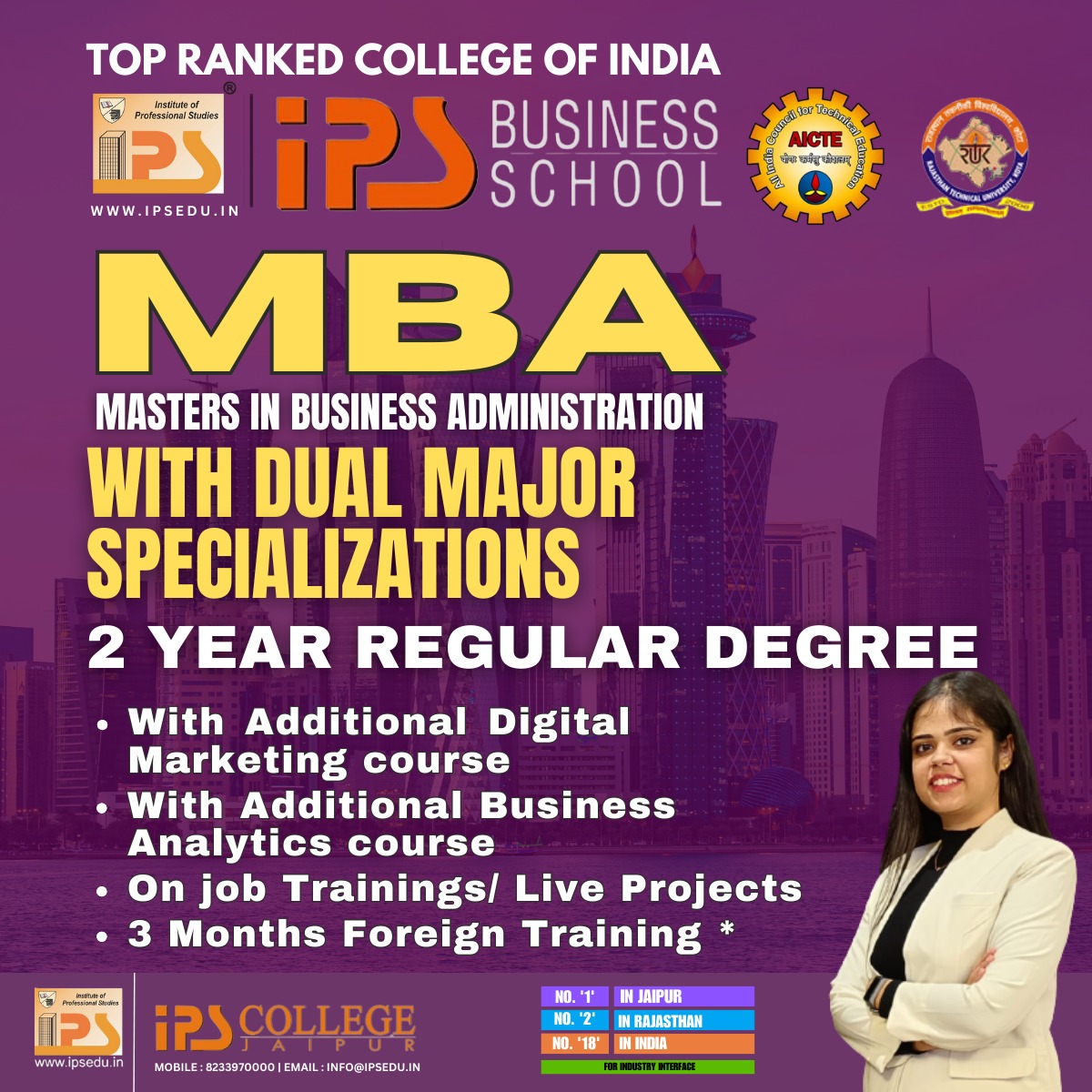 IPS BUSINESS SCHOOL Facebook ad