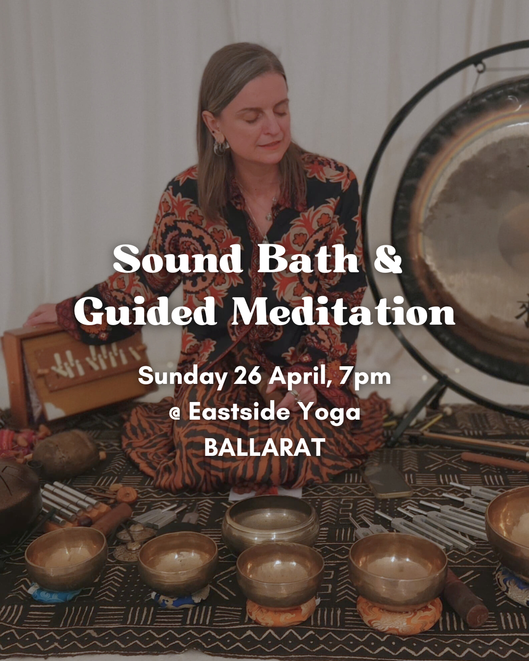Dorothea Lucaci Facebook ad: BALLARAT (Vic): Sound Bath and Guided Meditation