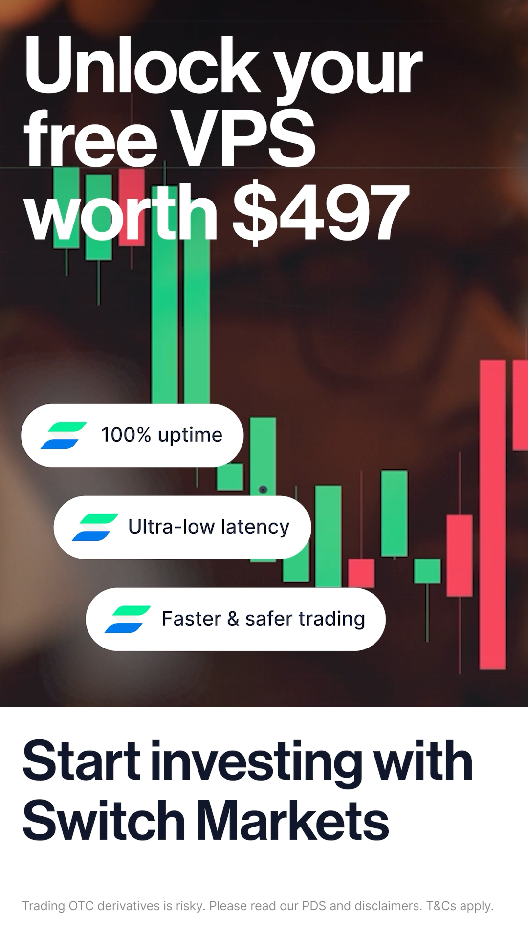 Switch Markets Facebook ad: Get a FREE VPS (worth $497) when you…