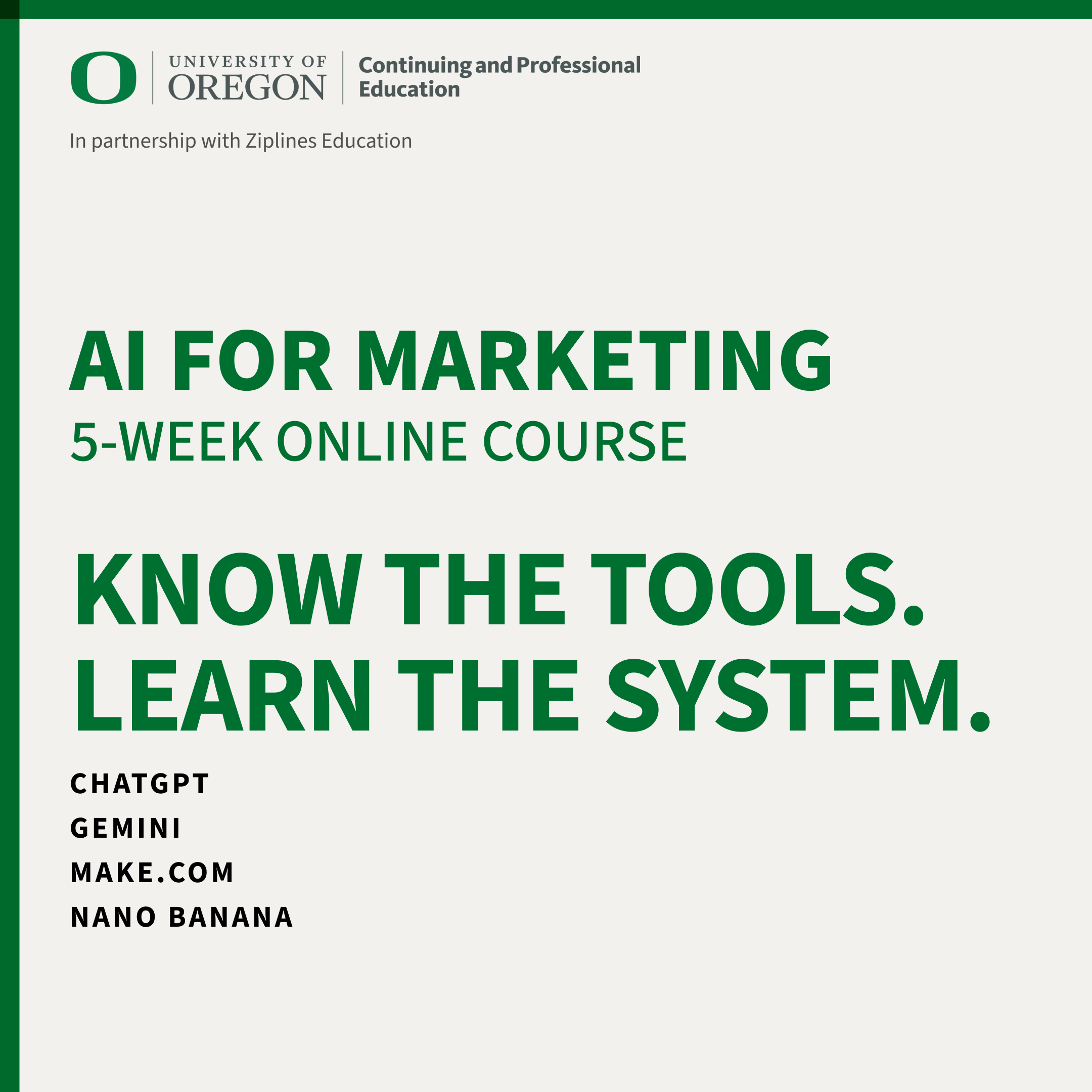 University of Oregon CPE Facebook ad