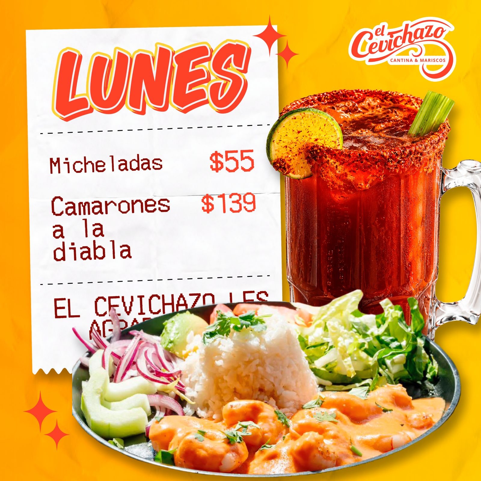 El Cevichazo Facebook ad: YA DISPONIBLED LAS PROMOS DE AGOSTO