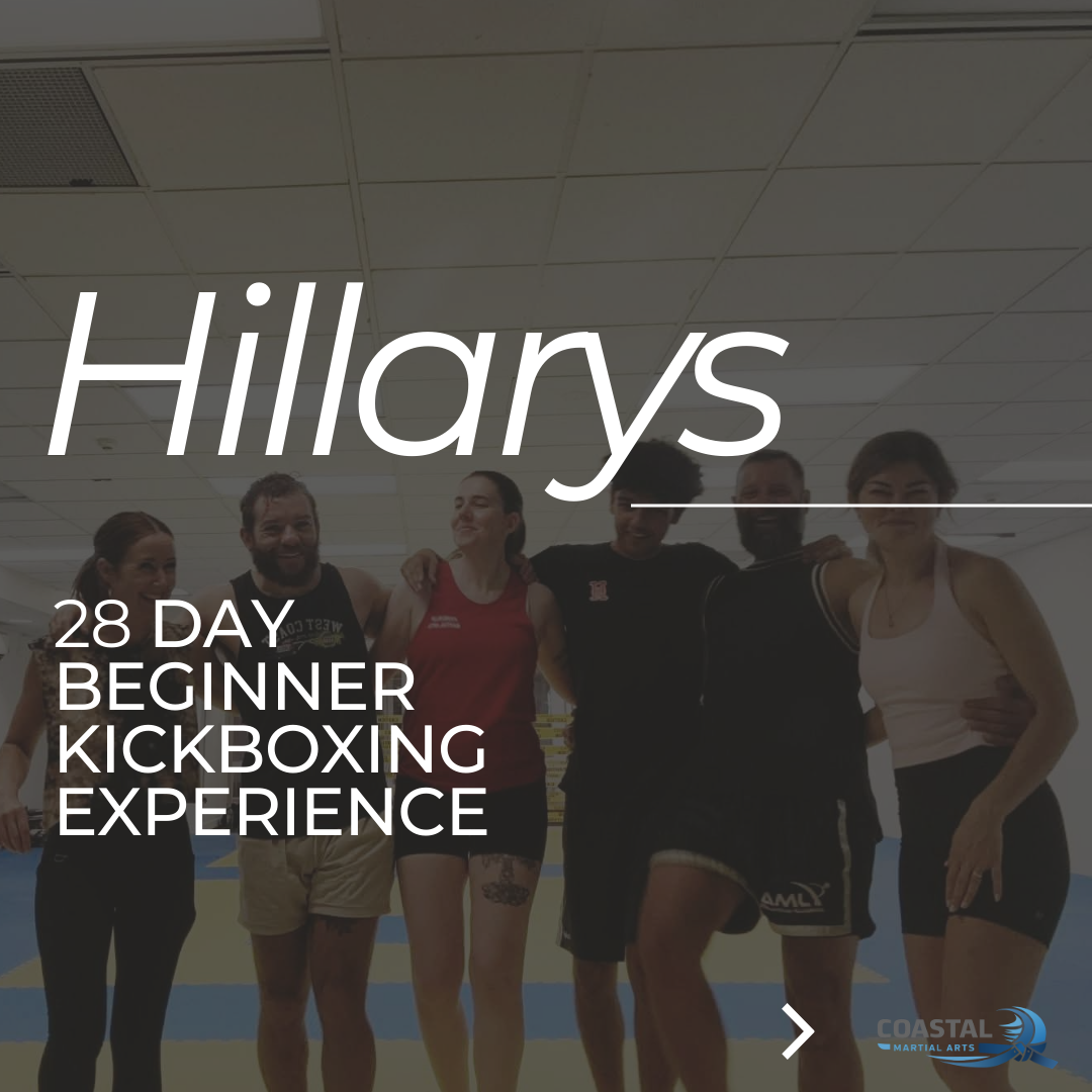 Coastal Martial Arts Facebook ad: Hillarys 28 Day Beginner Kickboxing Experience
