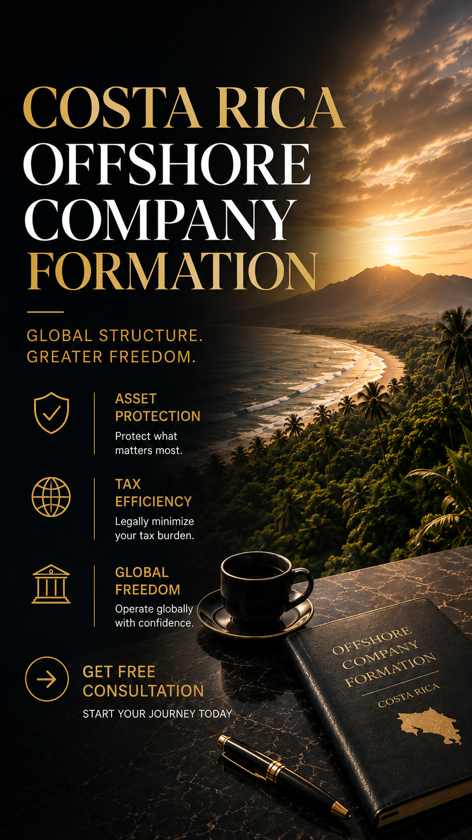 LegalBison Facebook ad: Set Up Your Offshore Company in Costa Rica
