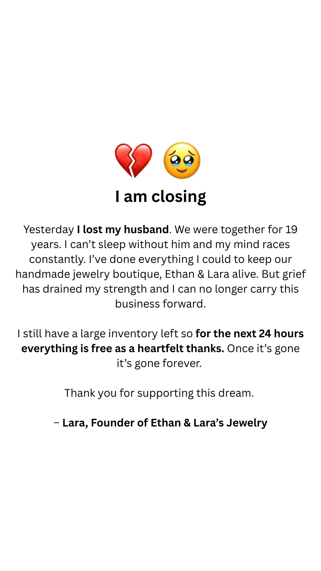Ethan & Lara Facebook ad