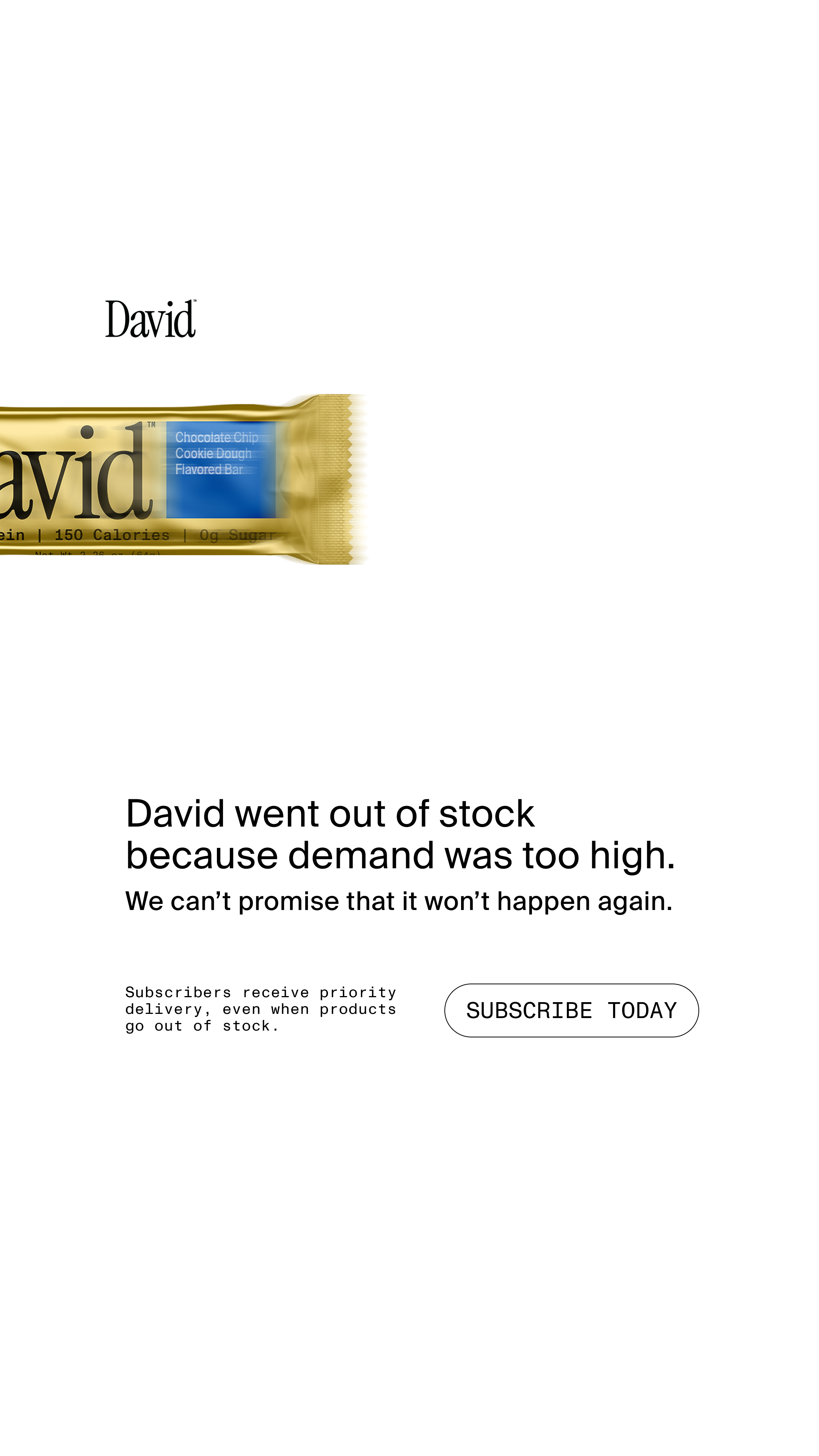 David Protein Facebook ad